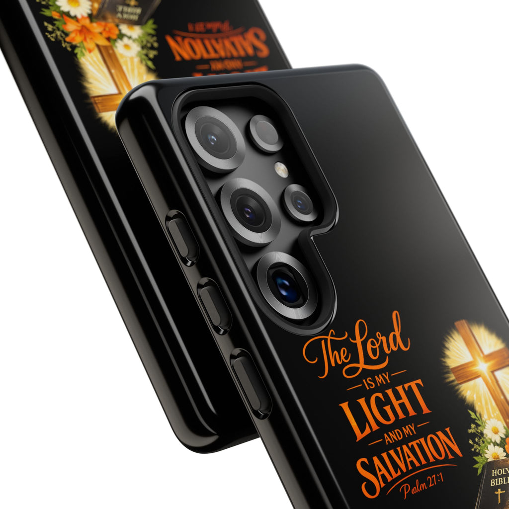 Christian Phone Case — "The Lord Is My Light and My Salvation" Bible Verse Design
