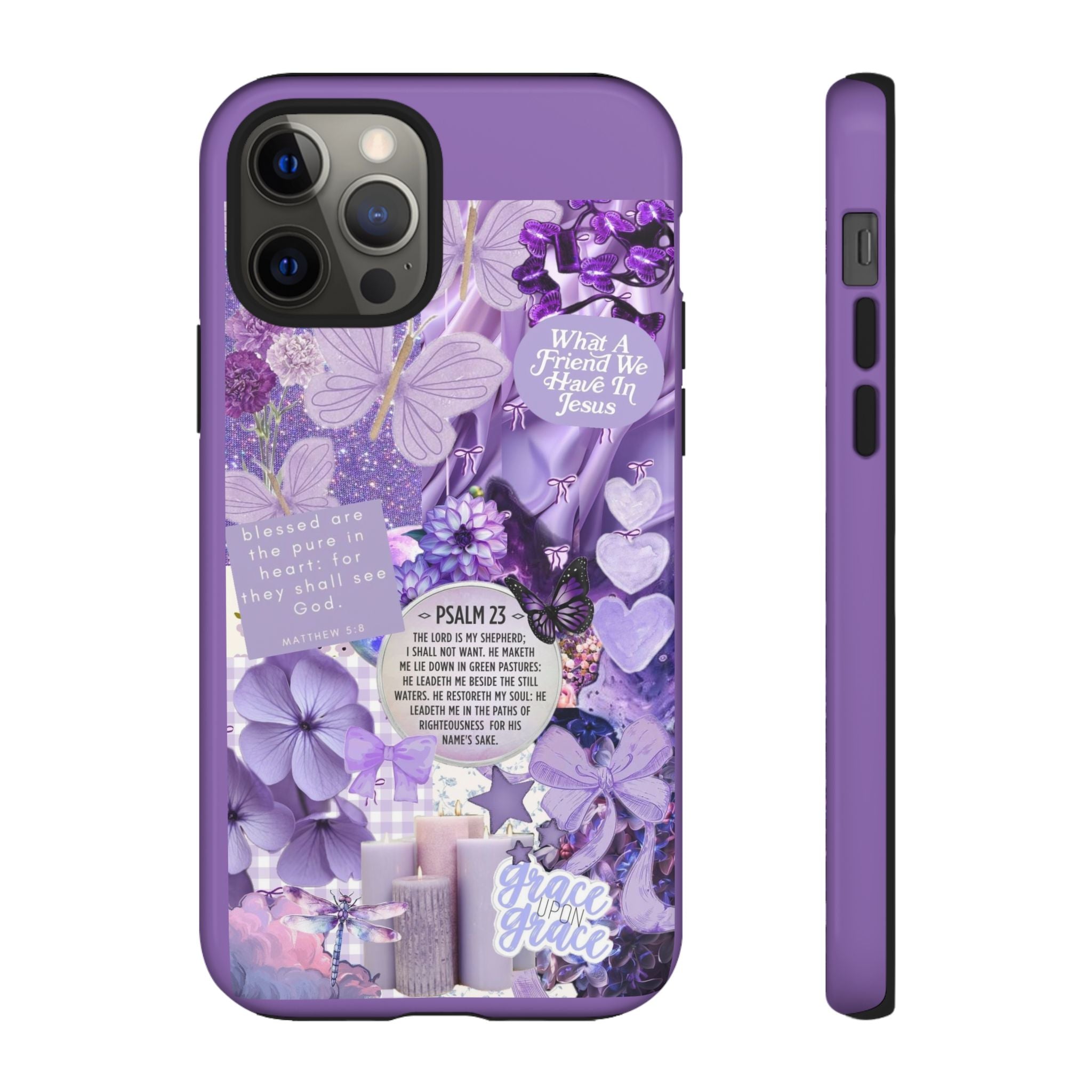 Bible Verse phone case - His Love Never Fails Psalm Phone Case — Floral Christian Scripture iPhone Cover