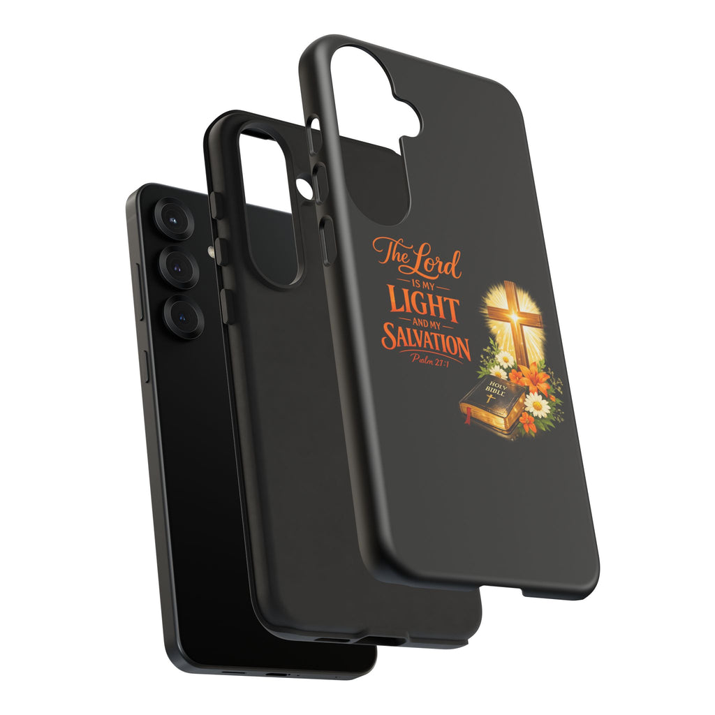 Christian Phone Case — "The Lord Is My Light and My Salvation" Bible Verse Design