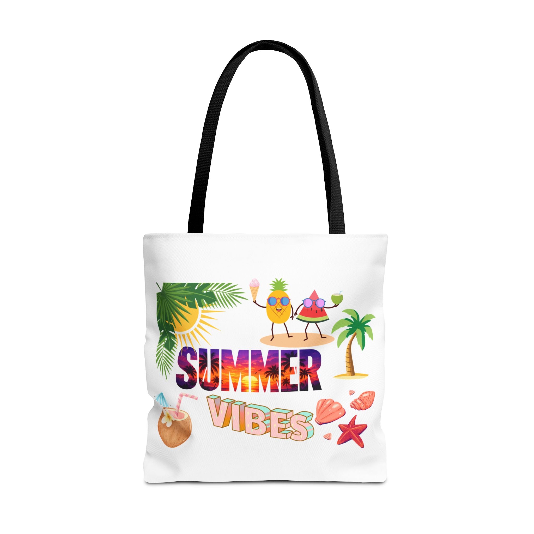 Summer Vibes Tote Bag — Pink Beach Holiday Grocery & Pool Tote