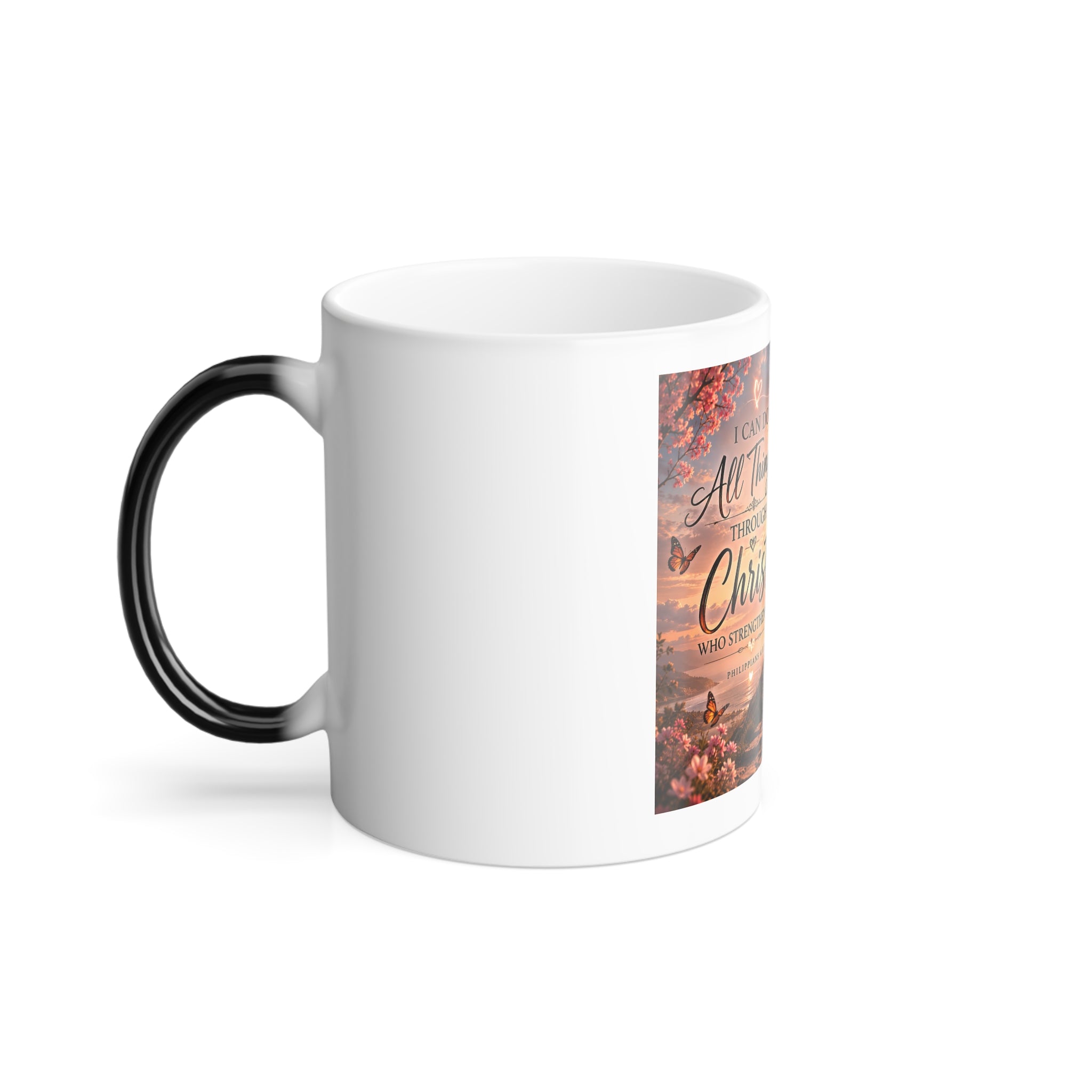 Color-Changing Mug — "I Can Do All Things Through Christ" Inspirational Scripture 11oz