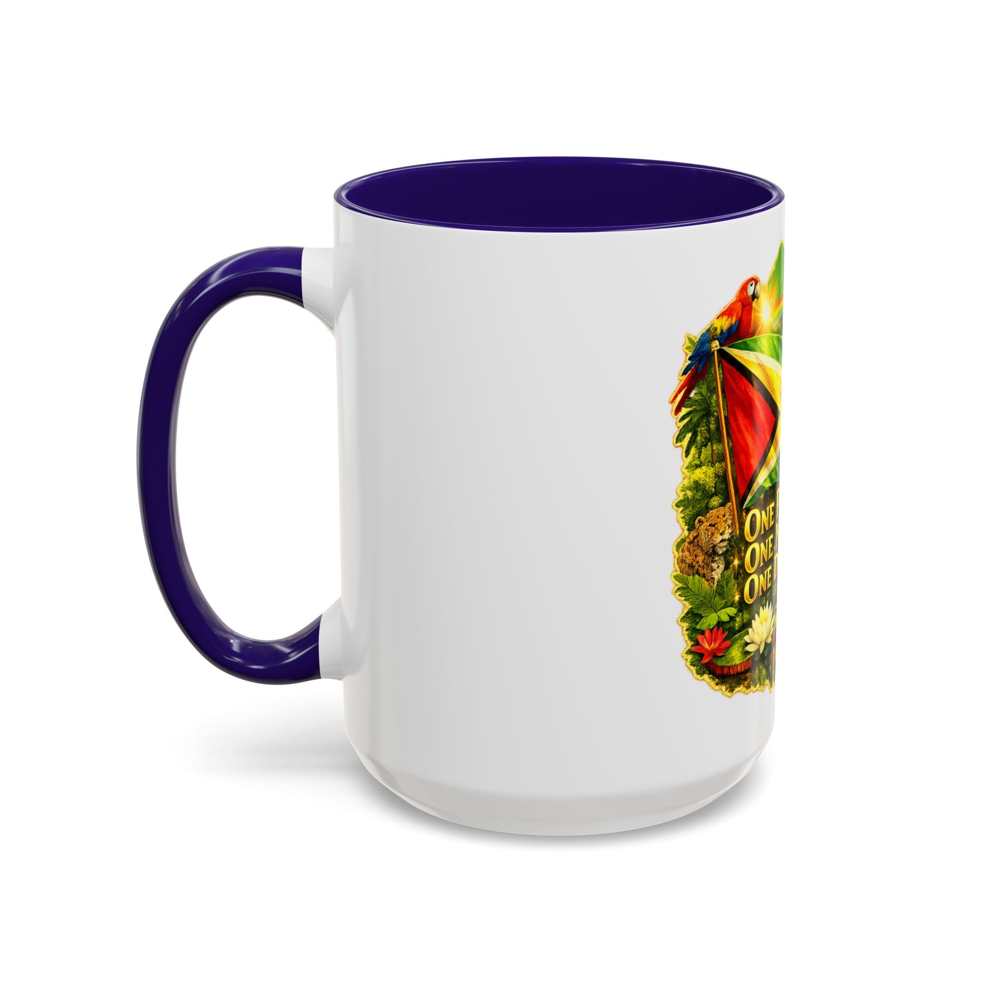 Coffee Mug souvenir that represents Guyana – "One People, One Nation, One Destiny" 11oz/15oz
