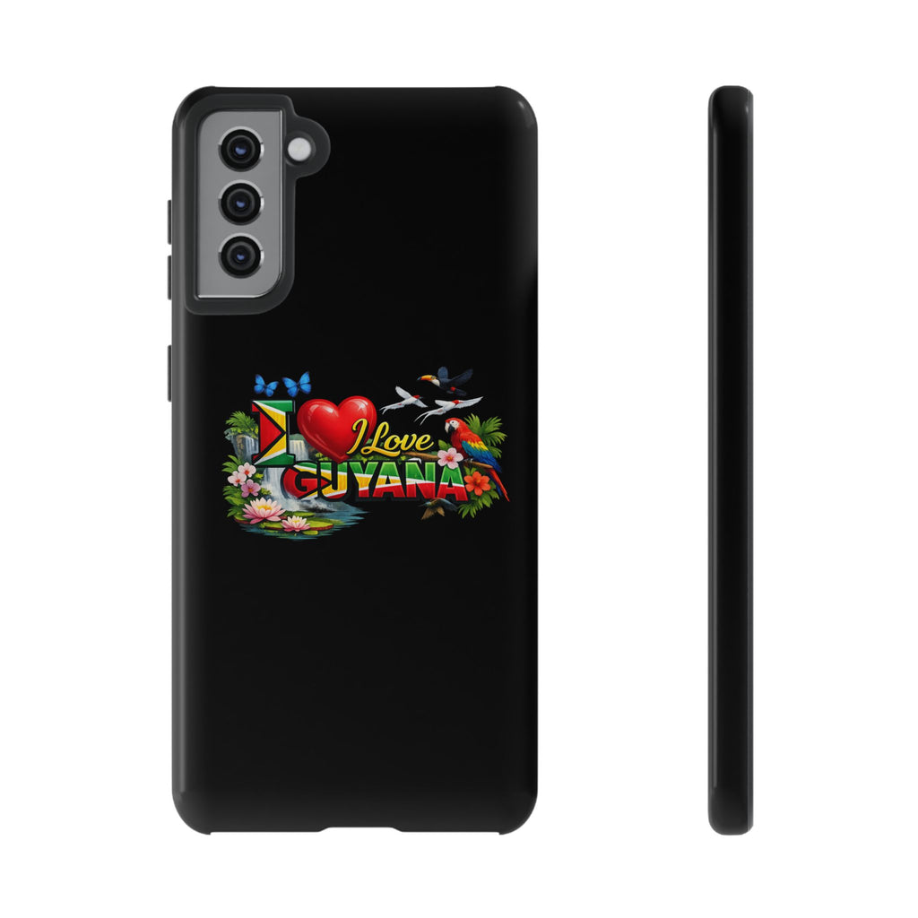 Phone case I Love Guyana Phone Case — Tough Protective Tropical Flag Design