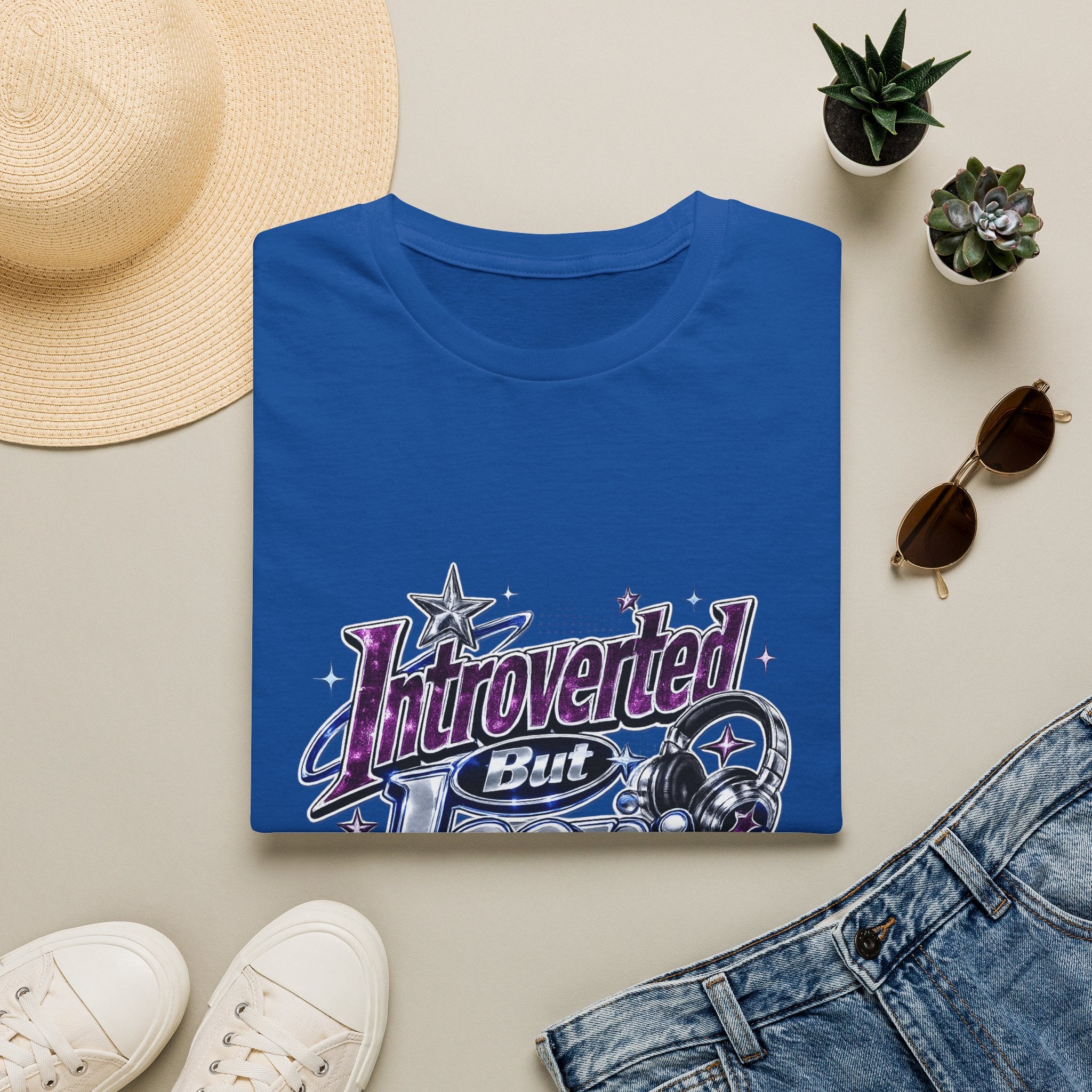 Introverted But Iconic T-Shirt – Retro Star Graphic Tee for Quiet Confidence