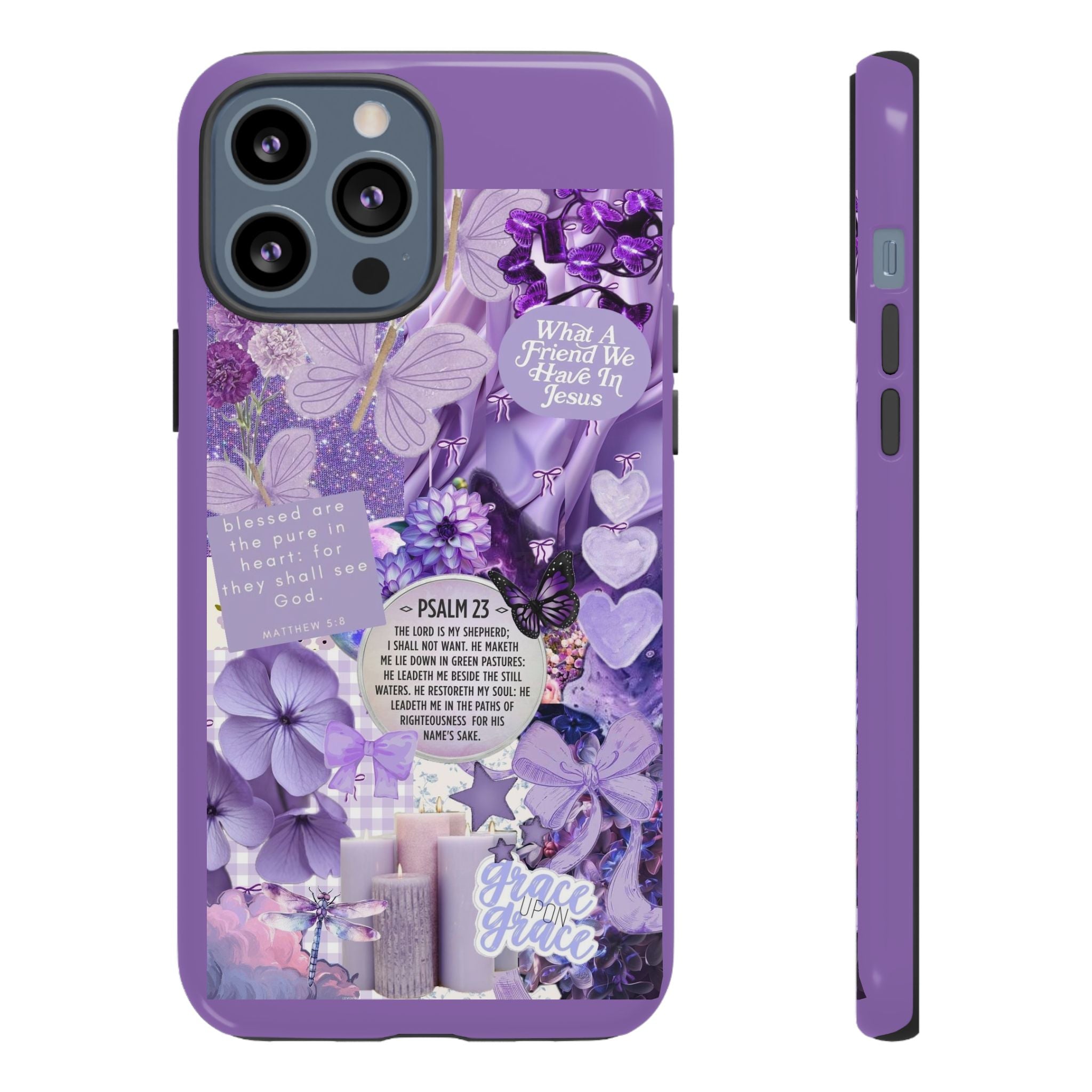 Bible Verse phone case - His Love Never Fails Psalm Phone Case — Floral Christian Scripture iPhone Cover