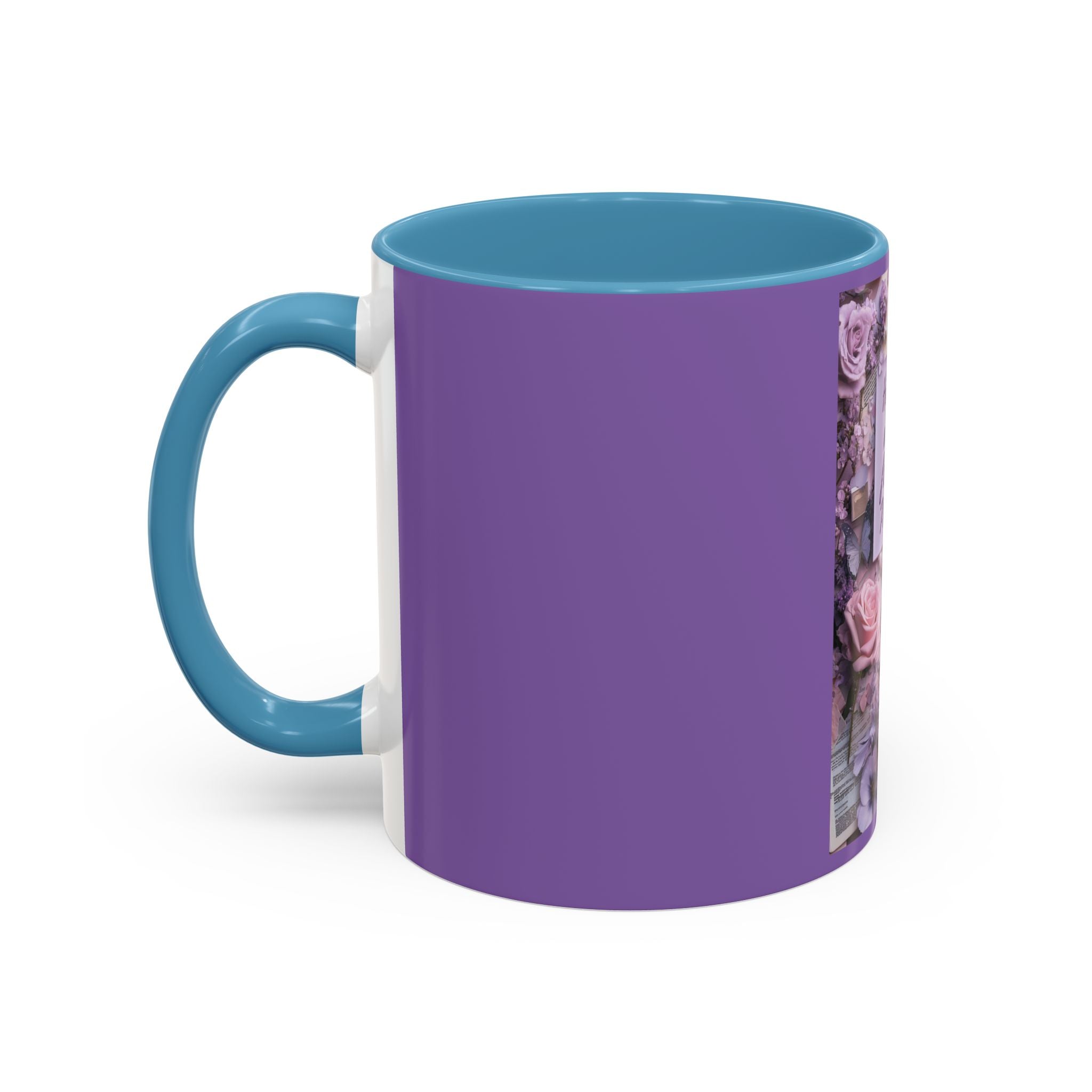 Coffee Mug — Floral Psalm Accent Mug (11/15 oz)