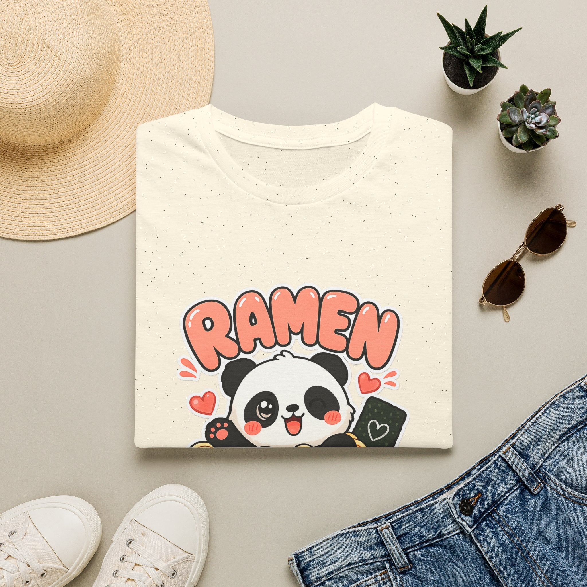 Cute Panda Ramen T-Shirt — Kawaii Ramen Bowl Graphic Tee