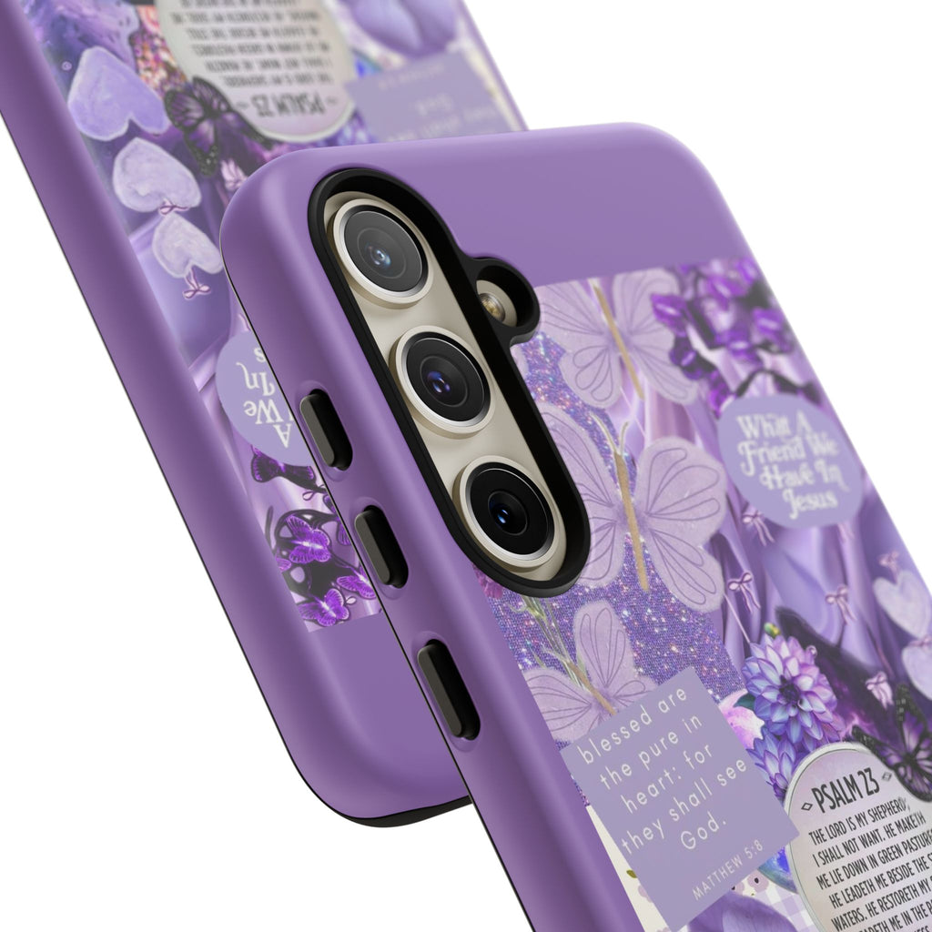 Bible Verse phone case - His Love Never Fails Psalm Phone Case — Floral Christian Scripture iPhone Cover