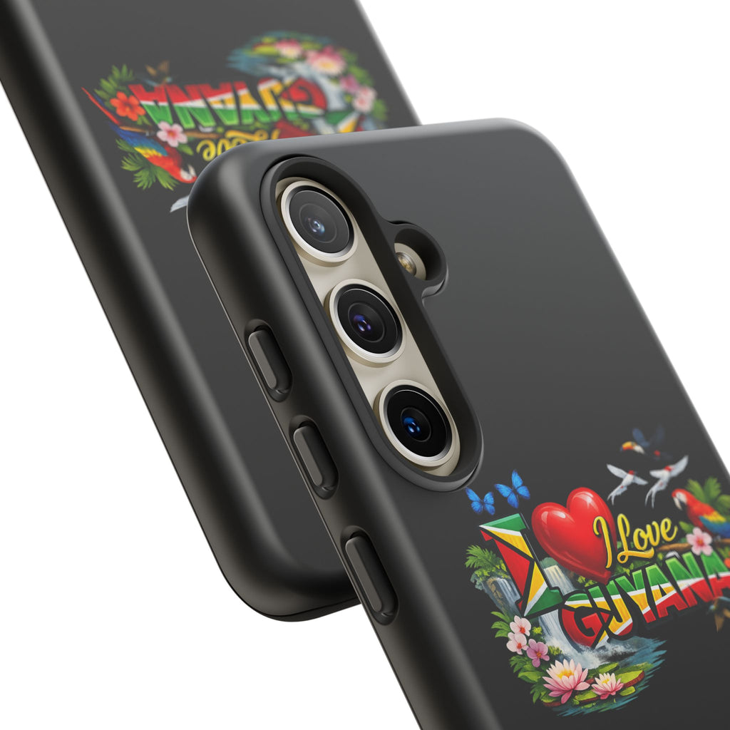 Phone case I Love Guyana Phone Case — Tough Protective Tropical Flag Design