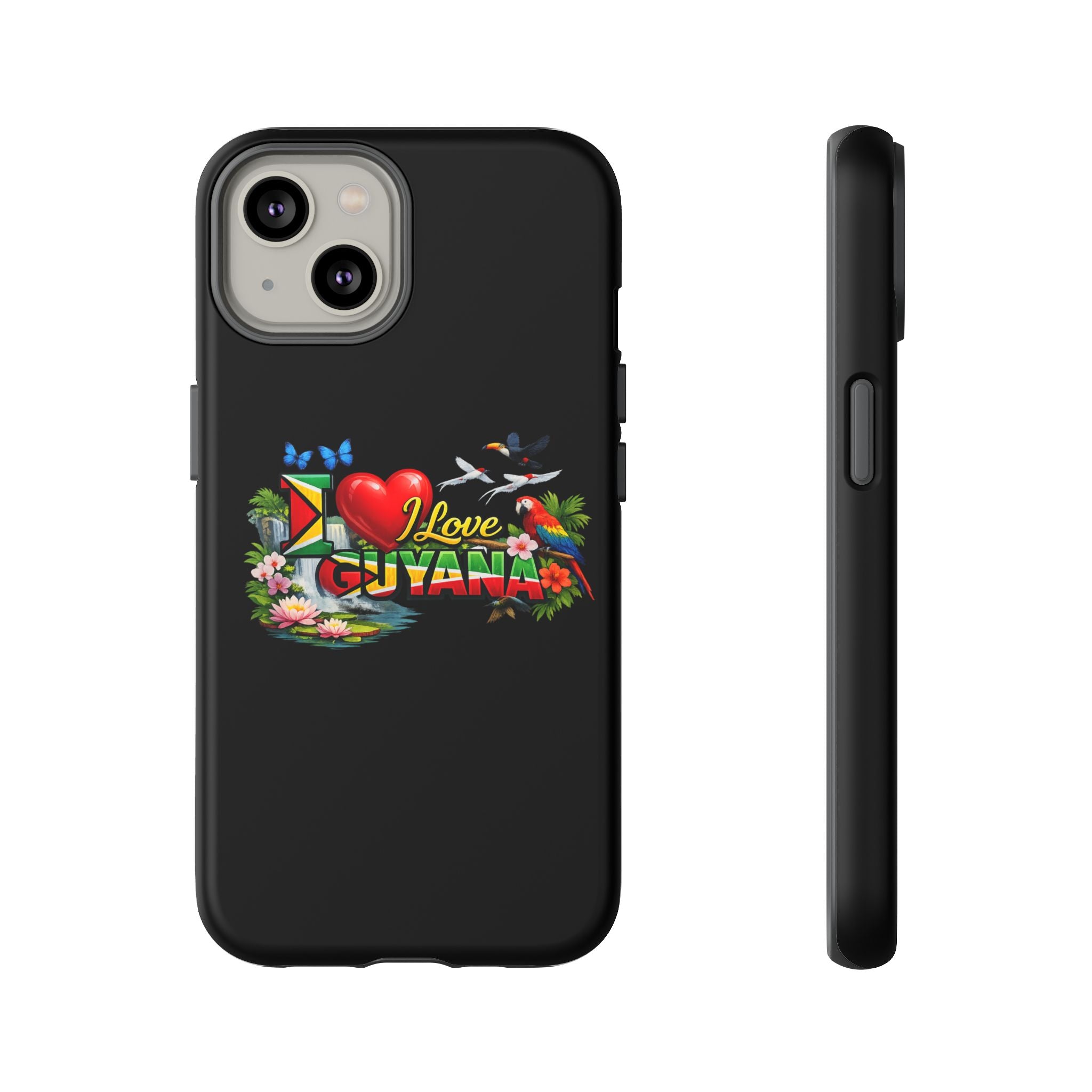 Phone case I Love Guyana Phone Case — Tough Protective Tropical Flag Design