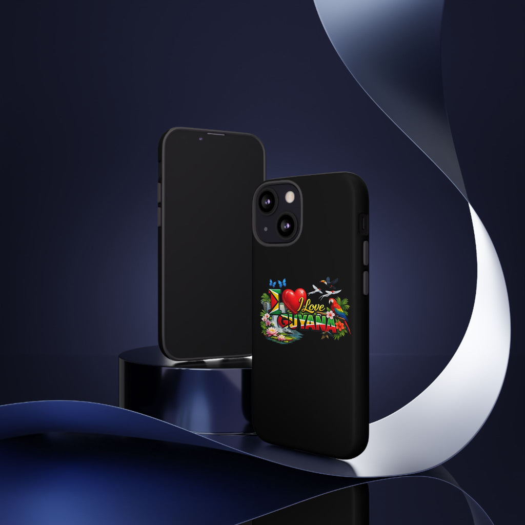 Phone case I Love Guyana Phone Case — Tough Protective Tropical Flag Design
