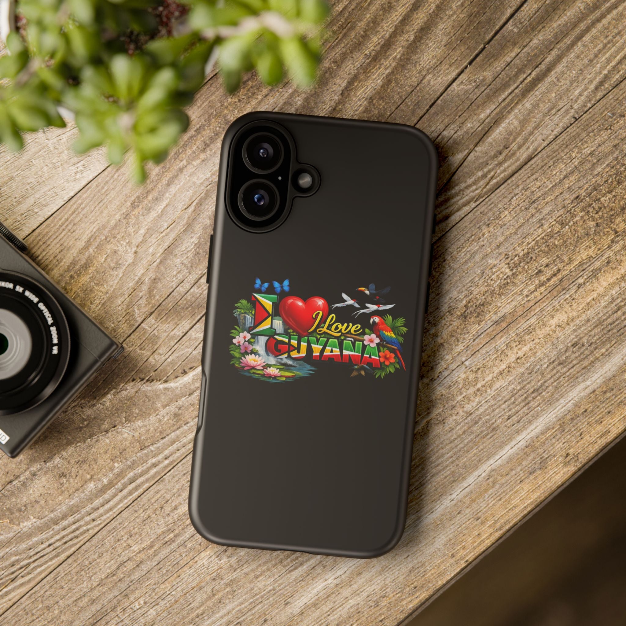 Phone case I Love Guyana Phone Case — Tough Protective Tropical Flag Design