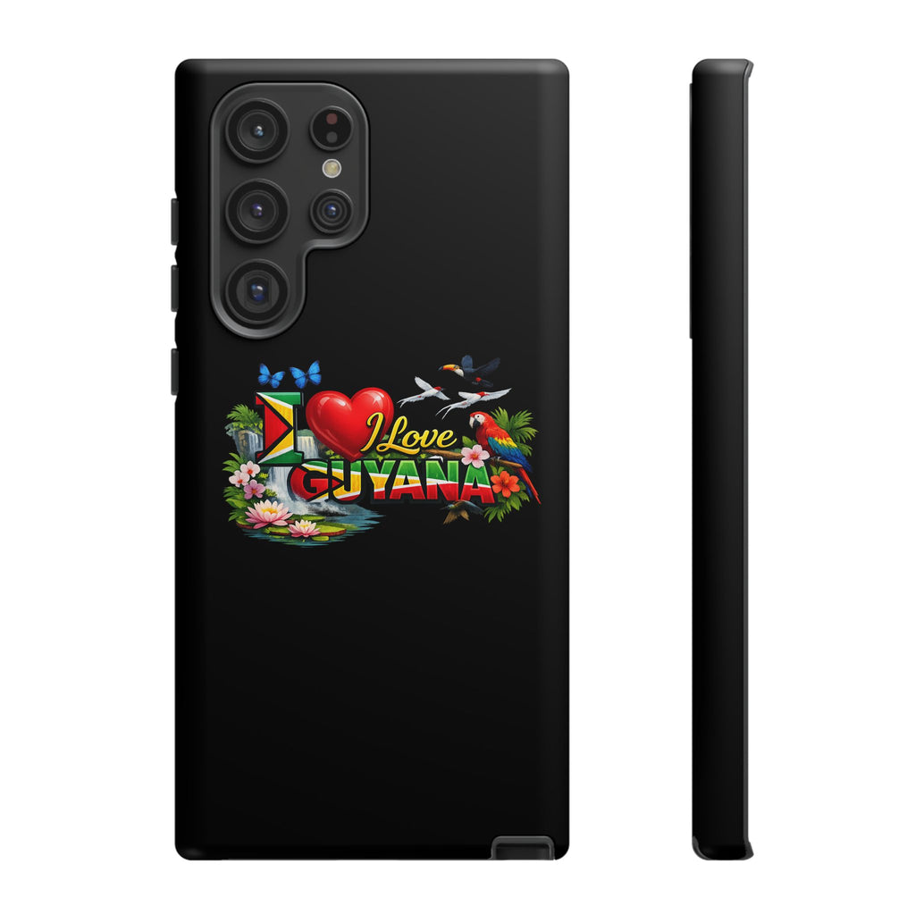 Phone case I Love Guyana Phone Case — Tough Protective Tropical Flag Design