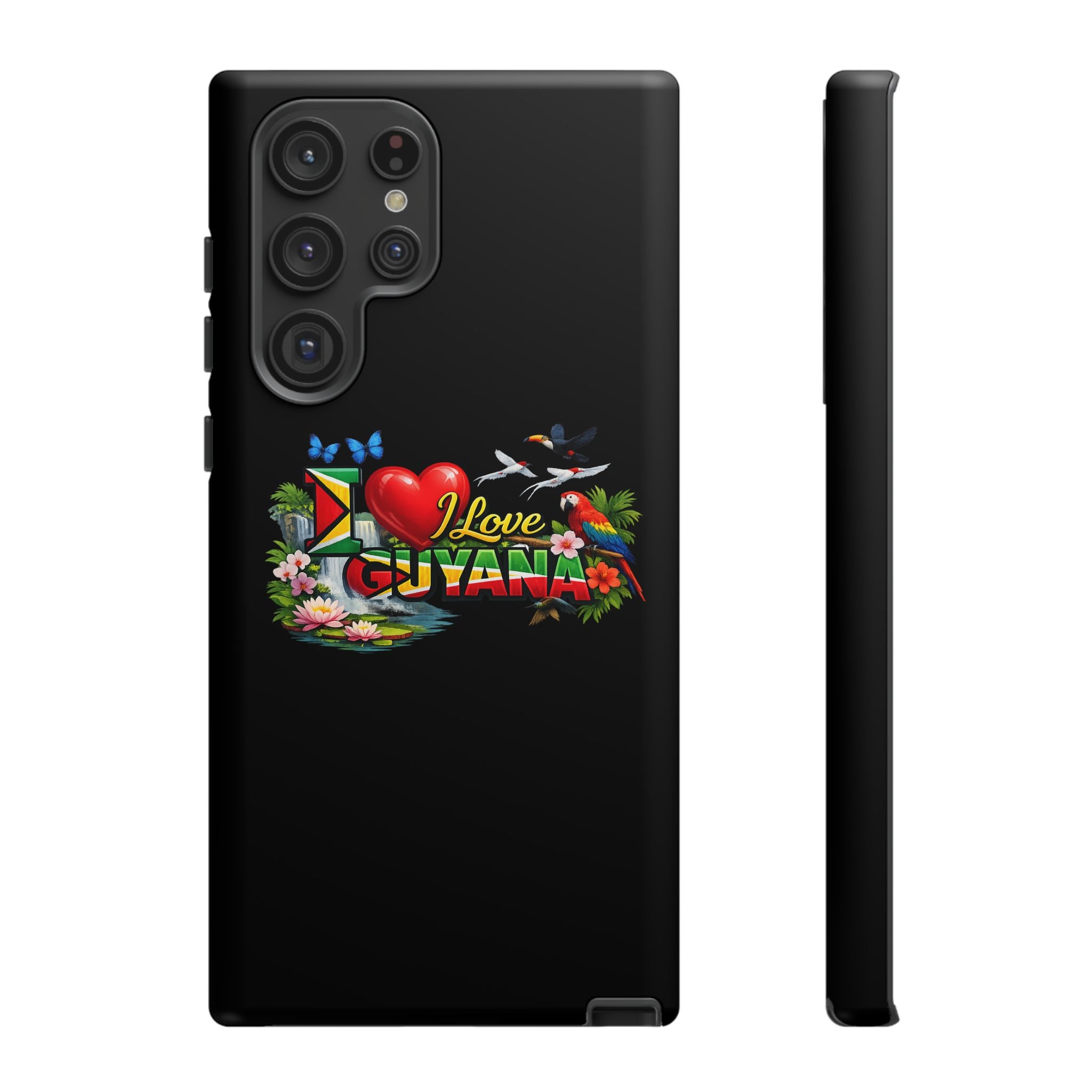 Phone case I Love Guyana Phone Case — Tough Protective Tropical Flag Design