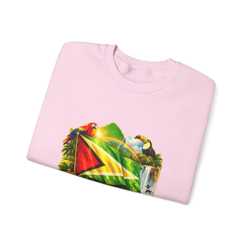 Guyana Flag & Wildlife Sweatshirt — "One People, One Nation, One Destiny" Crewneck
