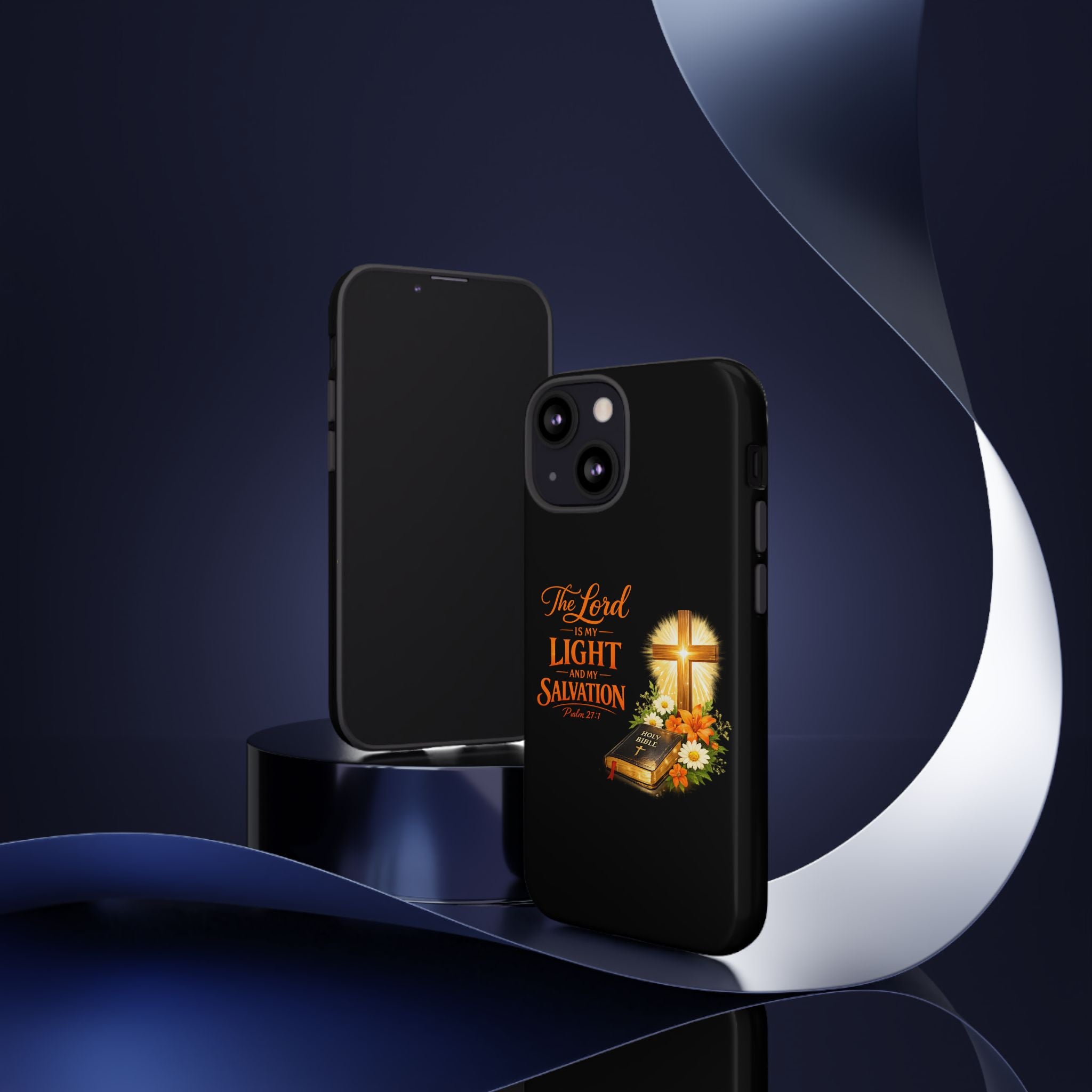Christian Phone Case — "The Lord Is My Light and My Salvation" Bible Verse Design