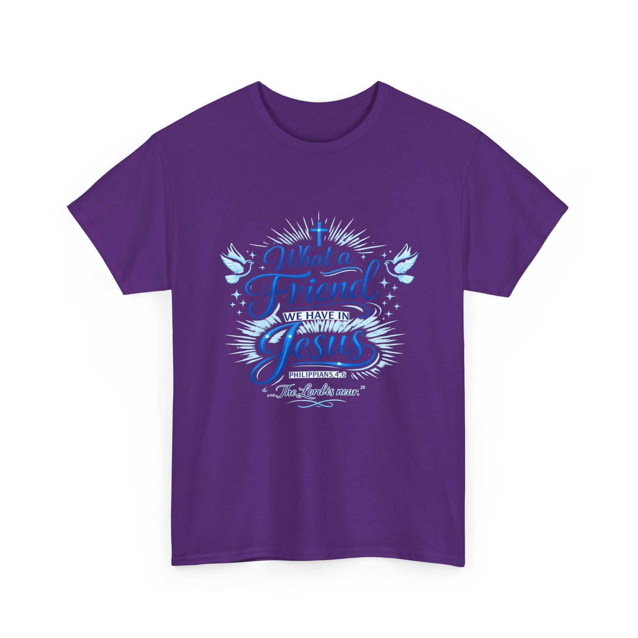 Christian Tee — “What a Friend We Have in Jesus” Inspirational Faith T-Shirt