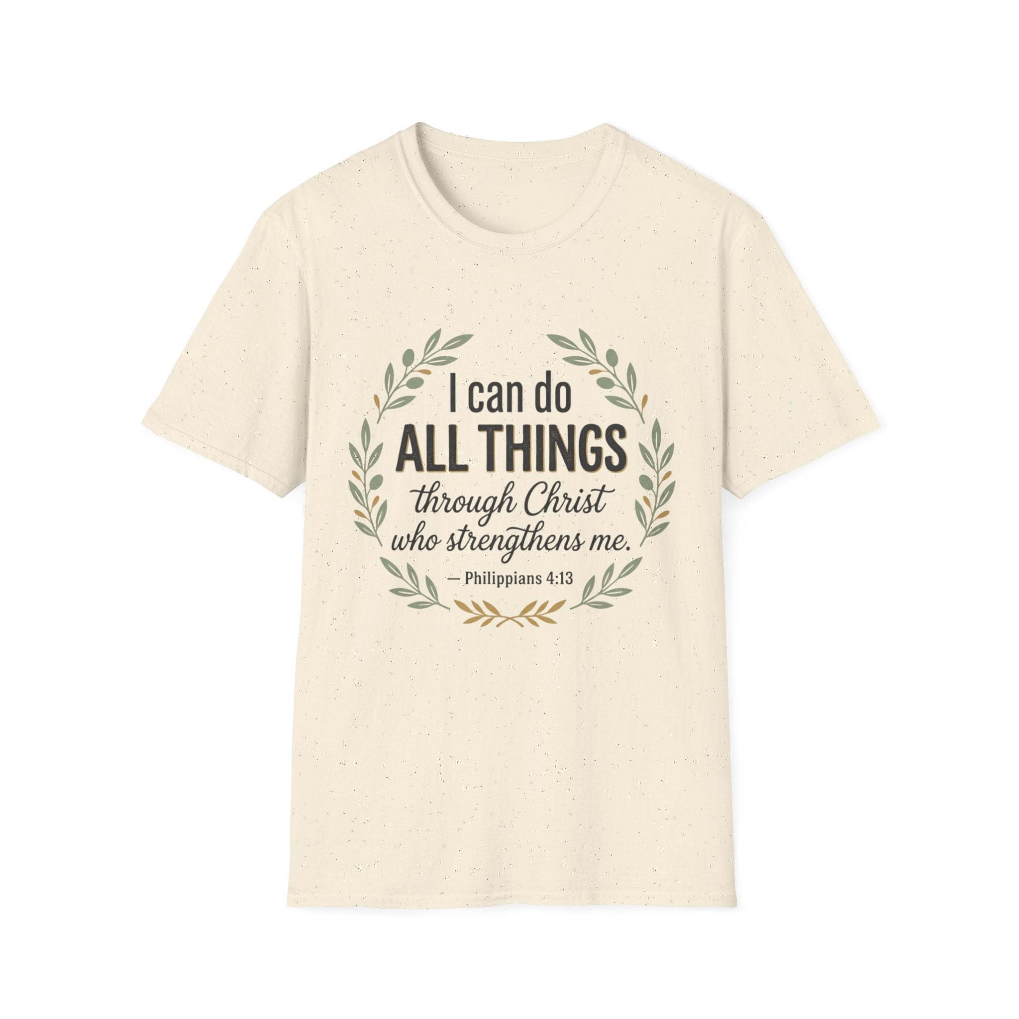 Bible Verses Inspired Tee Shirt — Inspirational Faith Tee with Scripture Text