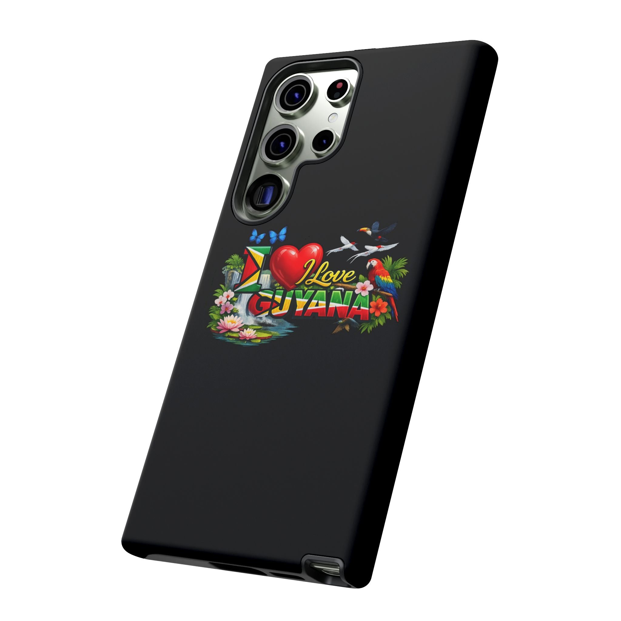 Phone case I Love Guyana Phone Case — Tough Protective Tropical Flag Design