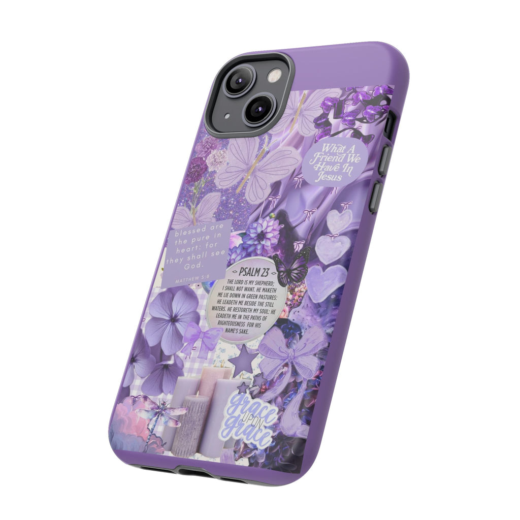 Bible Verse phone case - His Love Never Fails Psalm Phone Case — Floral Christian Scripture iPhone Cover