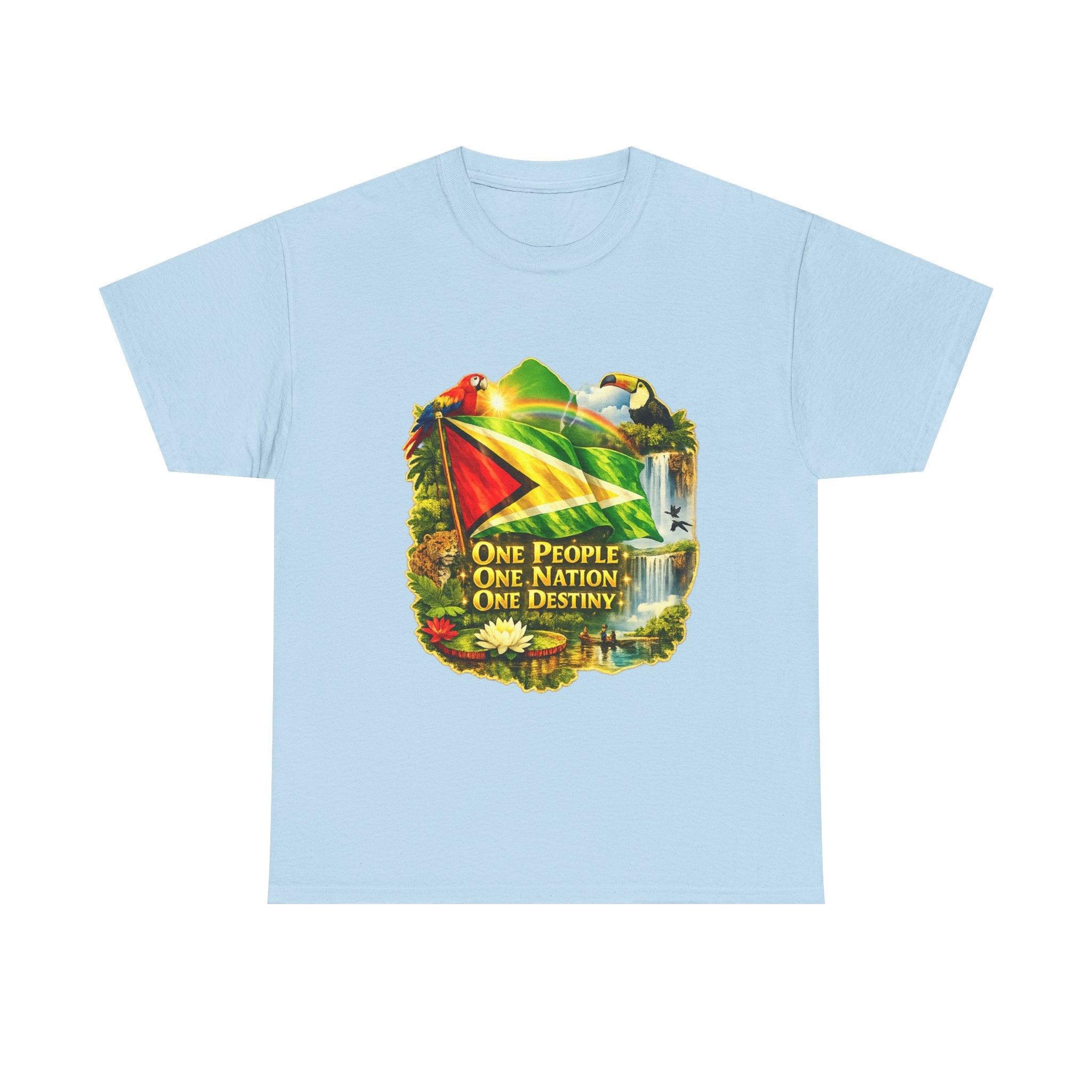 Guyana Flag T-Shirt  unisex – "One People, One Nation, One Destiny" Patriotic Tee