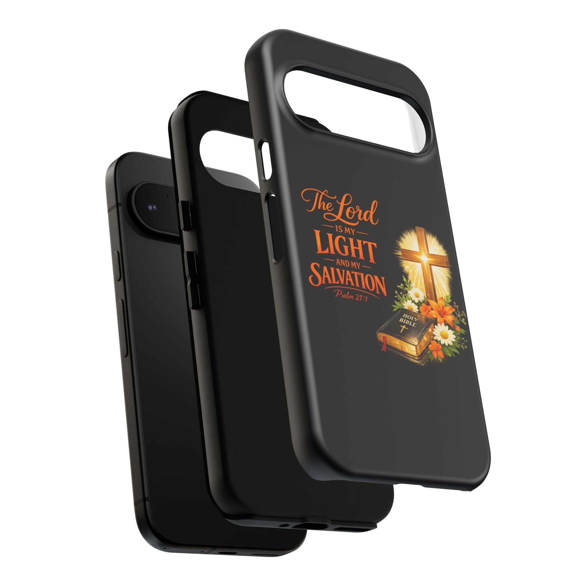 Christian Phone Case — "The Lord Is My Light and My Salvation" Bible Verse Design