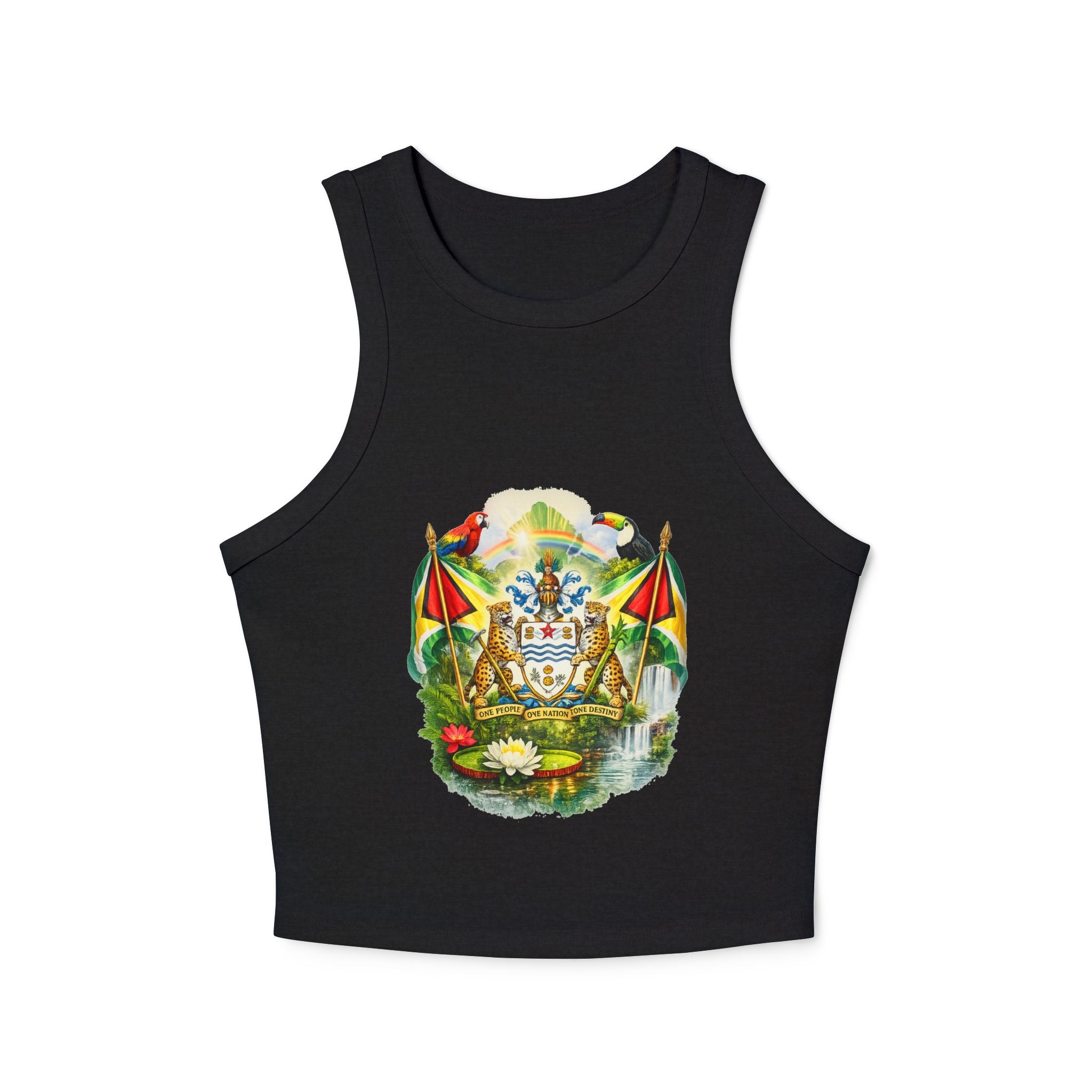 Tank Top — Tropical Crest Graphic Crop Tank