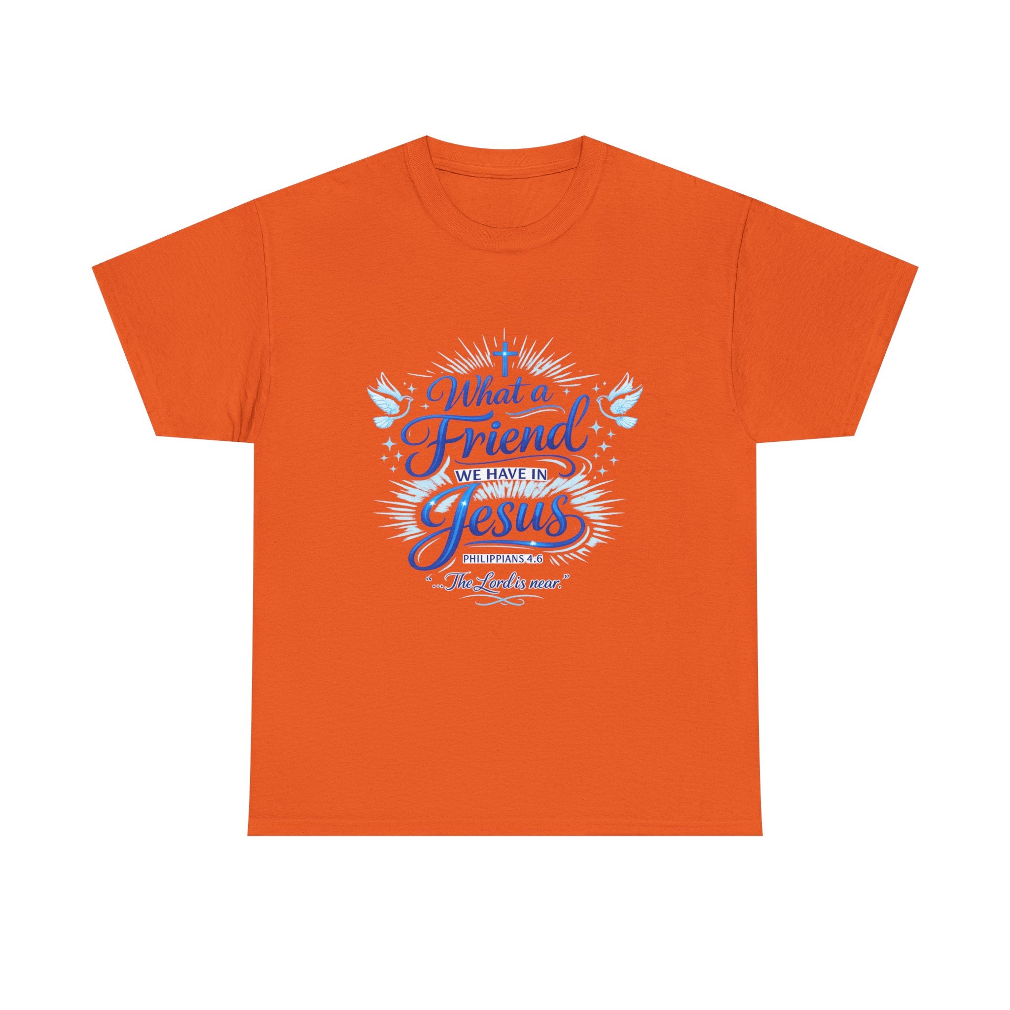 Christian Tee — “What a Friend We Have in Jesus” Inspirational Faith T-Shirt