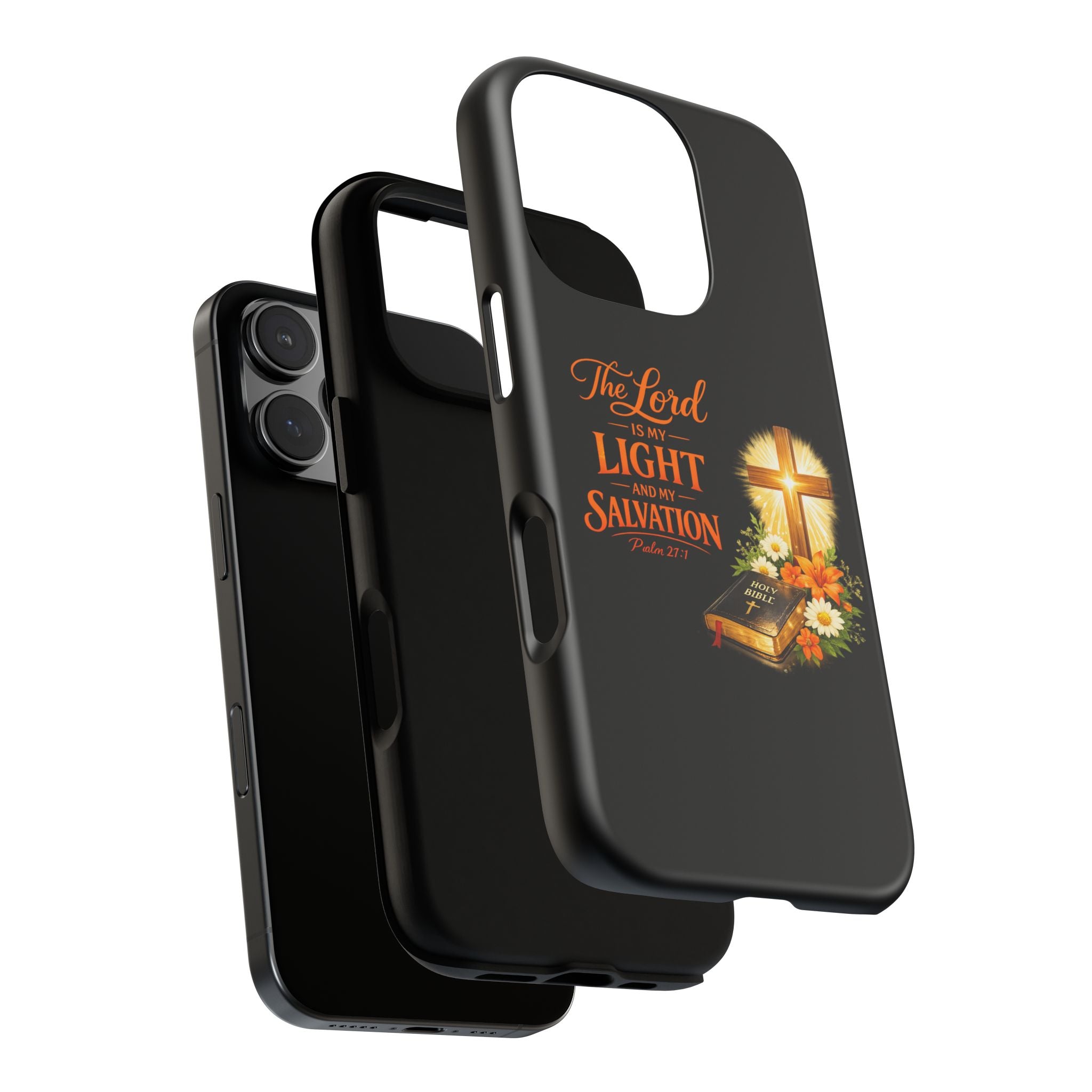 Christian Phone Case — "The Lord Is My Light and My Salvation" Bible Verse Design