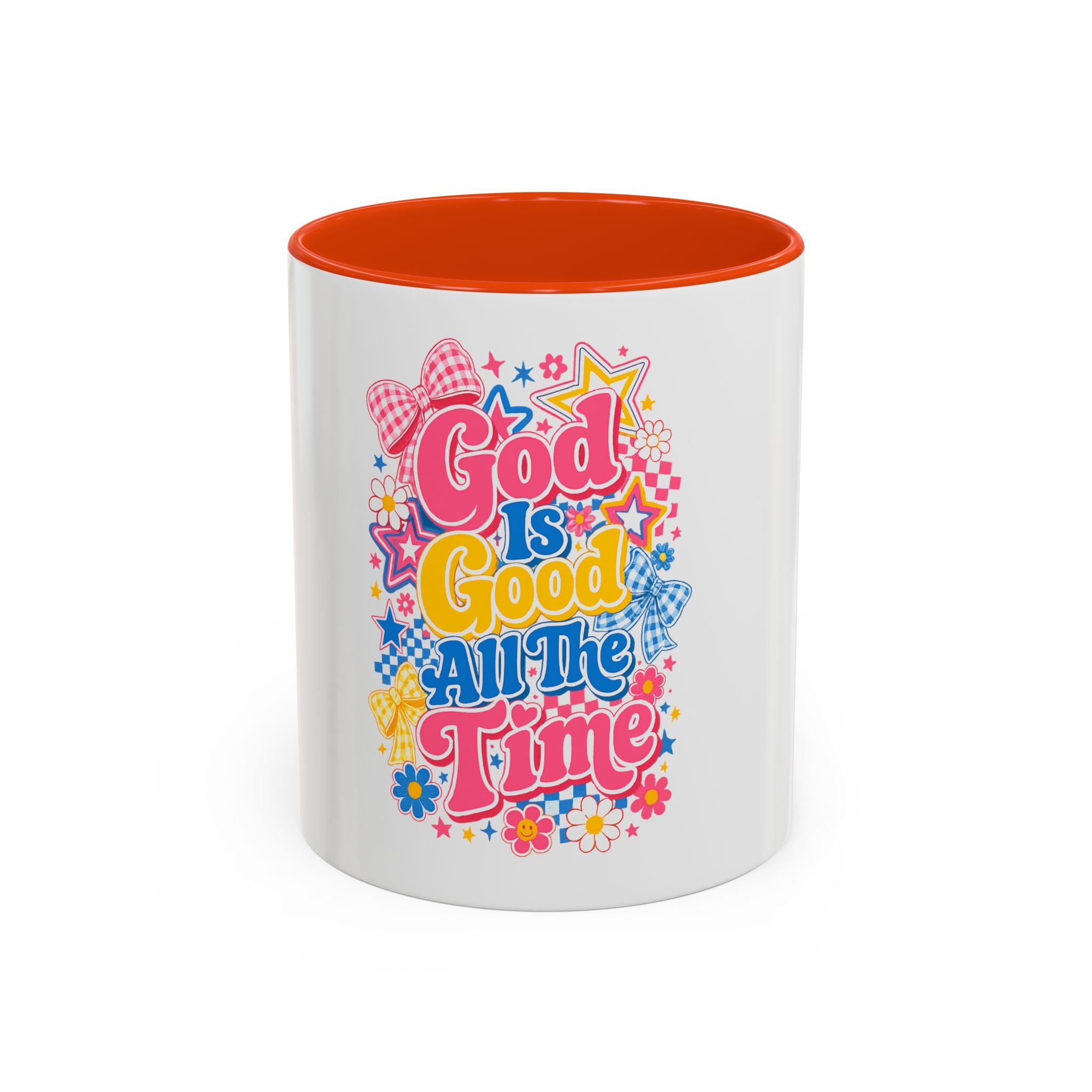 Coffee Mugs God Is Good All The Time Pink Ceramic Mug — Colorful Faith Coffee Cup (11oz/15oz)