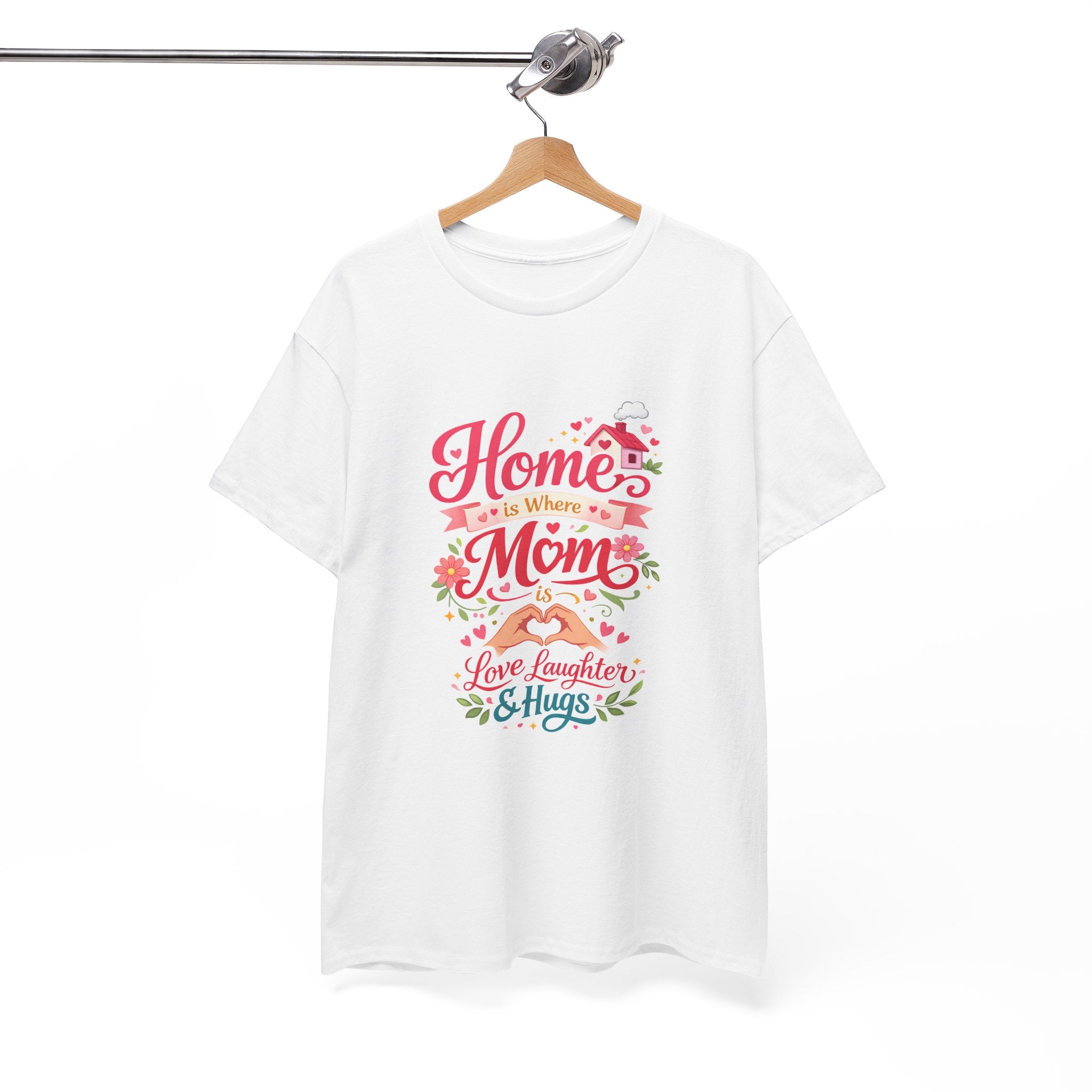 Mom Home T‑Shirt — “Home Is Where Mom Is” Floral Mother’s Day Tee