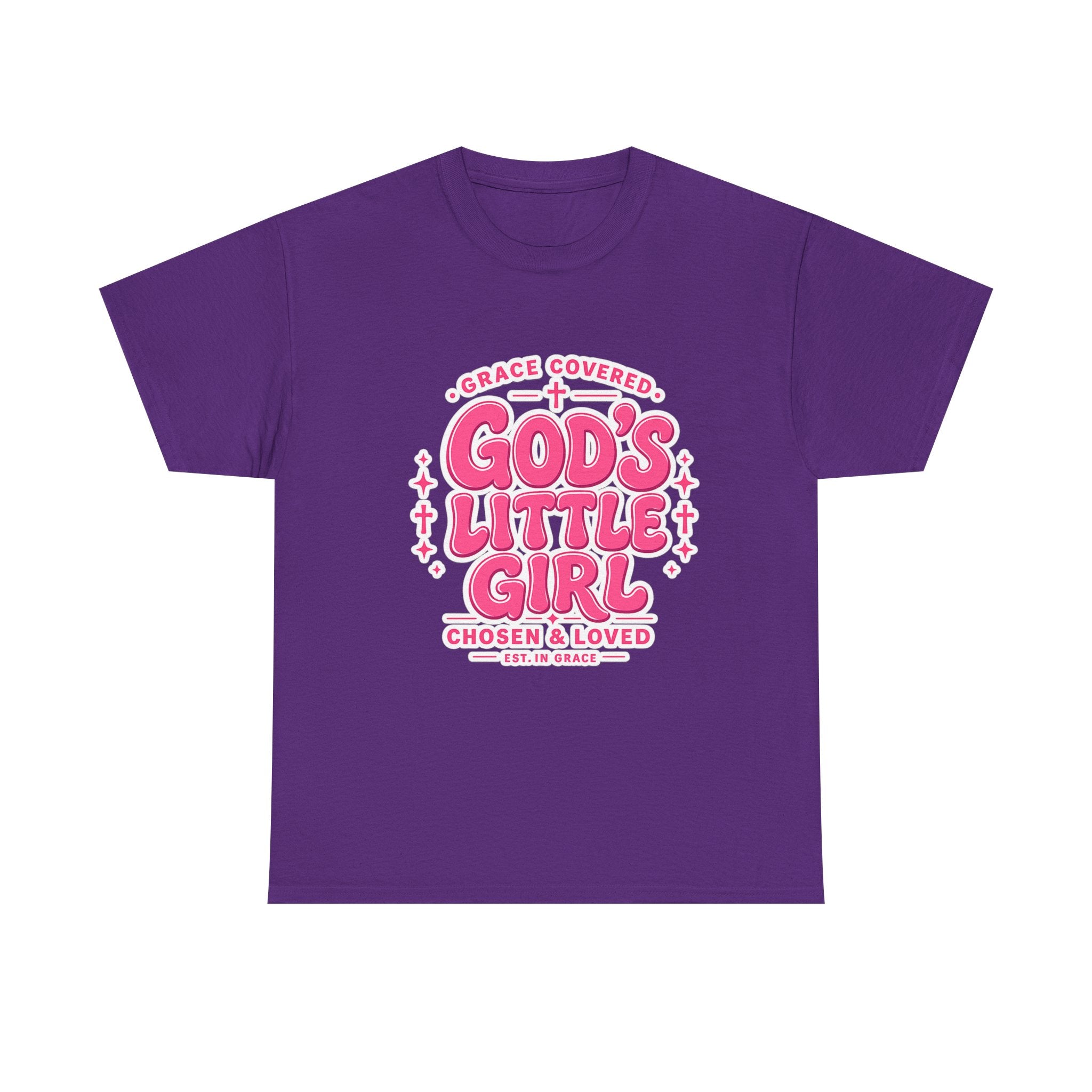 Faith T-Shirt God's Little Girl T-Shirt — Pink Faith Graphic Tee for Girls