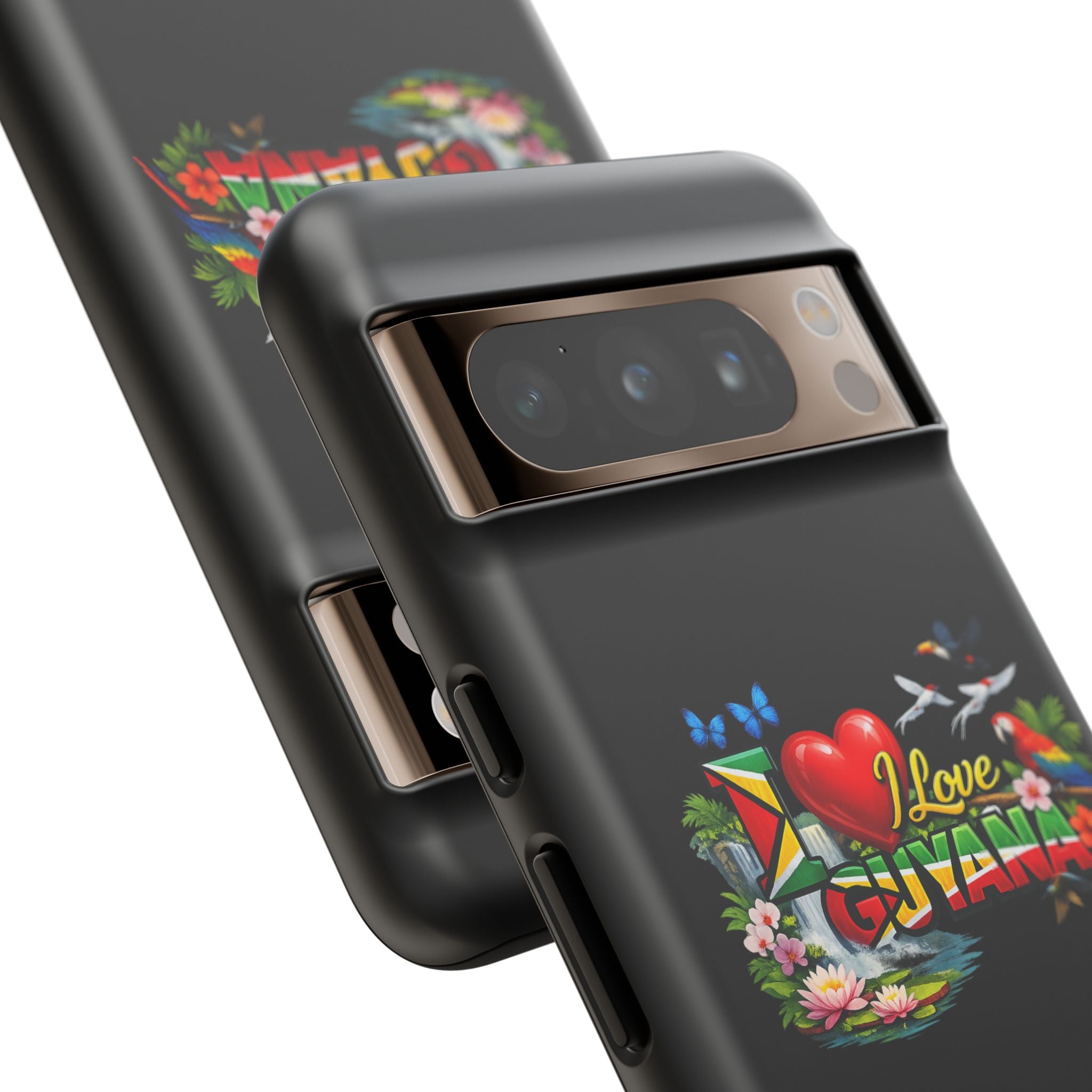 Phone case I Love Guyana Phone Case — Tough Protective Tropical Flag Design