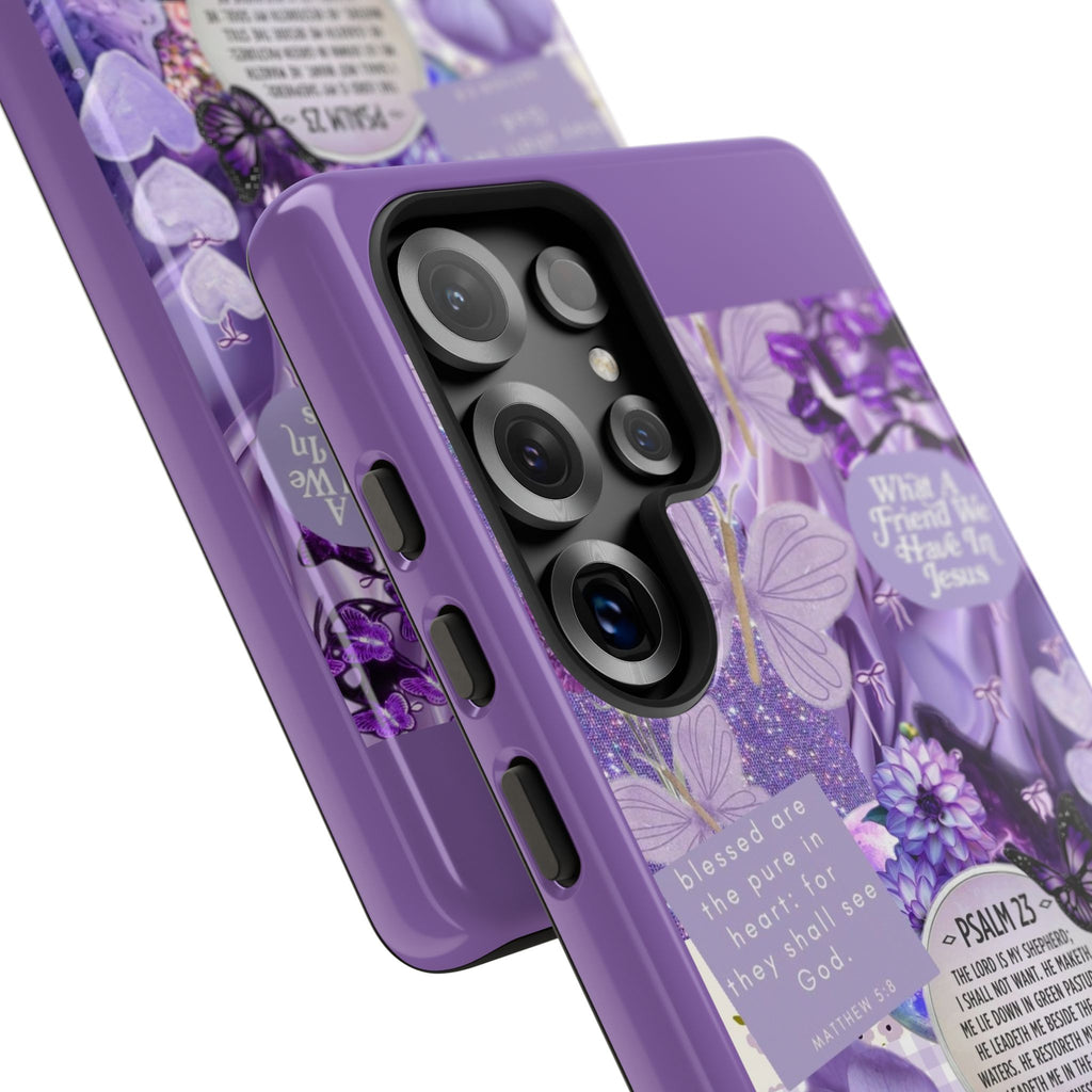 Bible Verse phone case - His Love Never Fails Psalm Phone Case — Floral Christian Scripture iPhone Cover