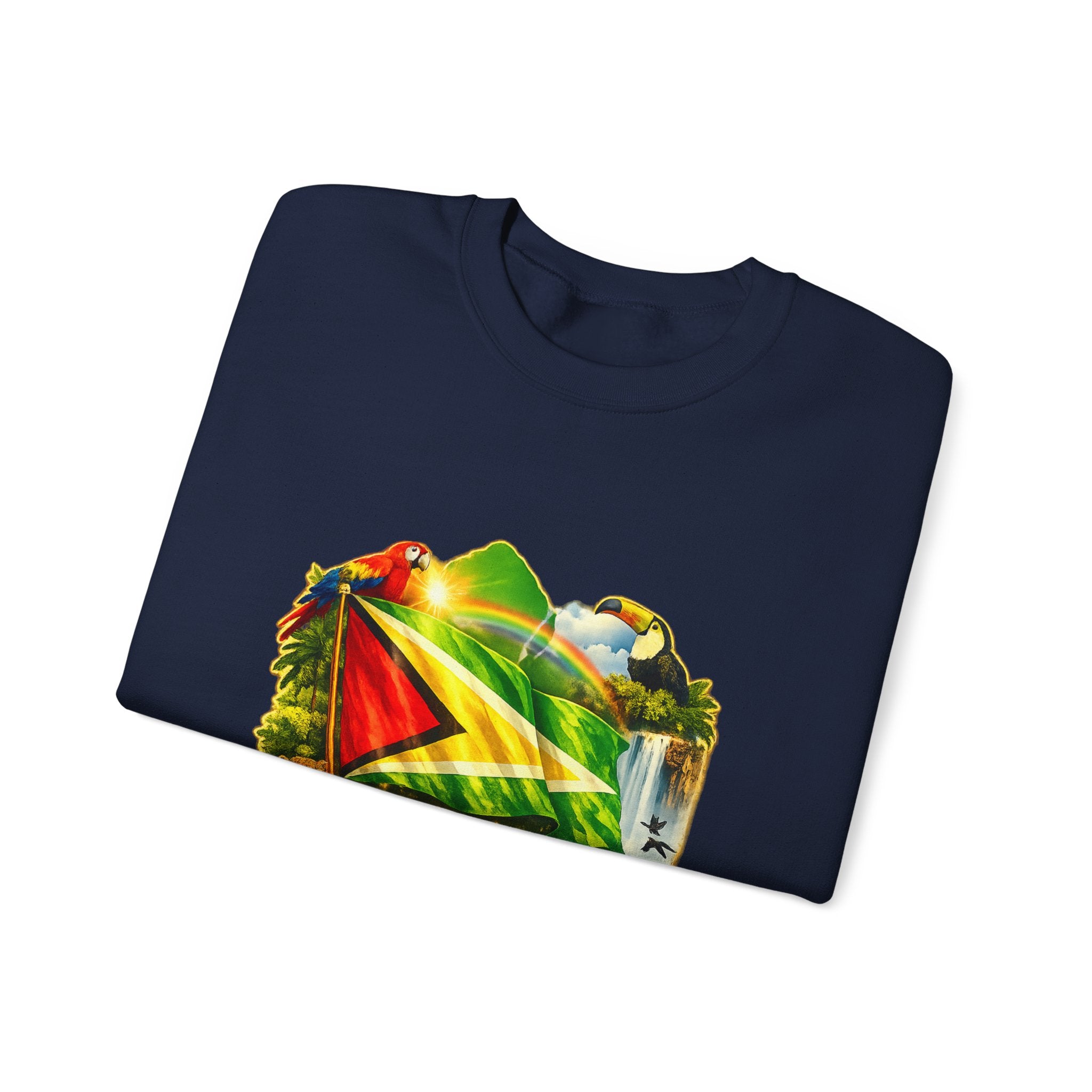 Guyana Flag & Wildlife Sweatshirt — "One People, One Nation, One Destiny" Crewneck