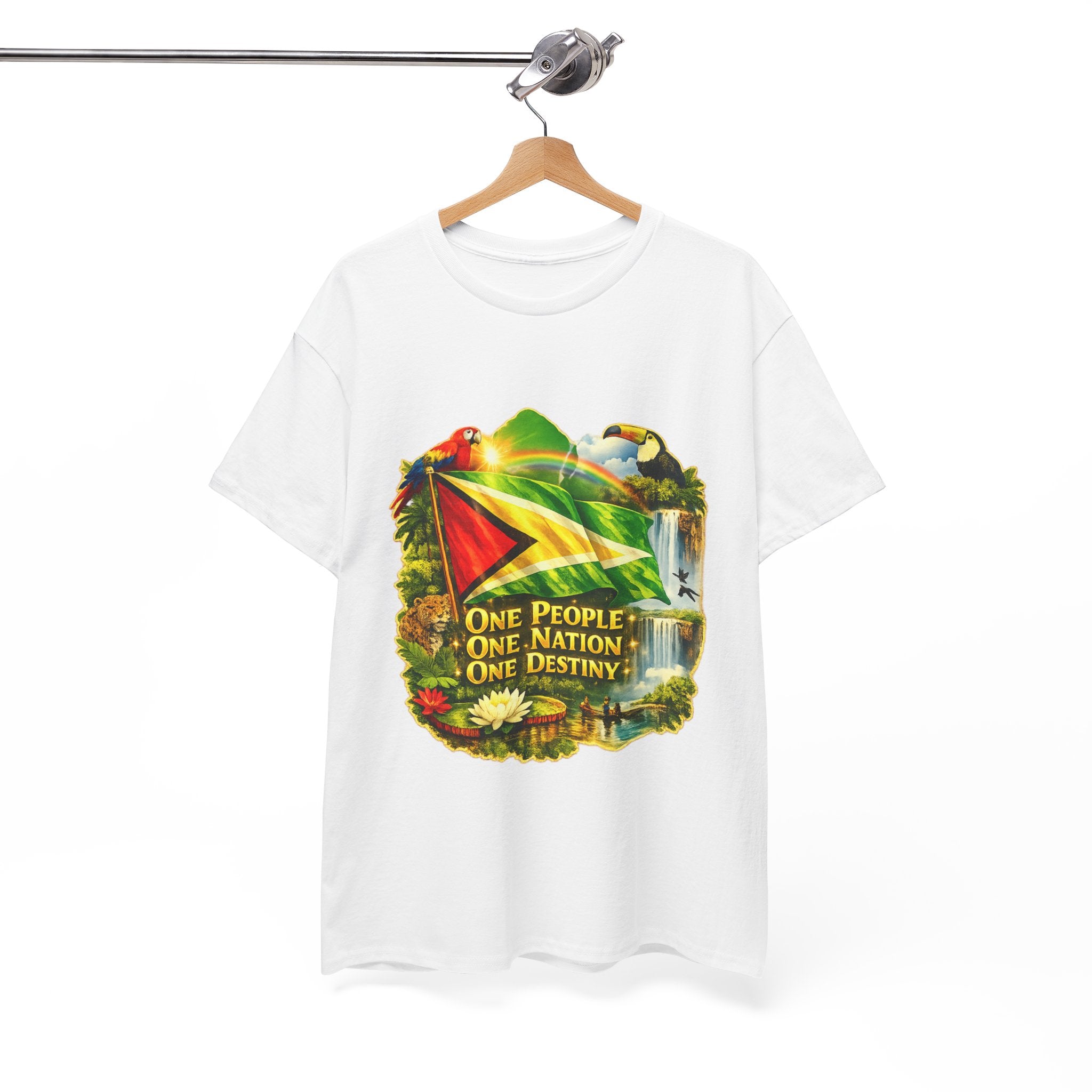 Guyana Flag T-Shirt  unisex – "One People, One Nation, One Destiny" Patriotic Tee