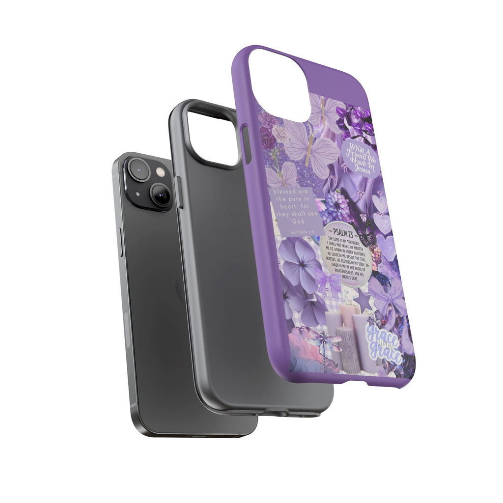 Bible Verse phone case - His Love Never Fails Psalm Phone Case — Floral Christian Scripture iPhone Cover