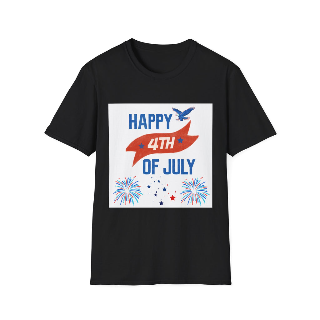Happy 4th of July Eagle T-Shirt | Patriotic Fireworks Tee