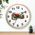 Guyana Pride Wall Clock — I Love Guyana Tropical Heart Design