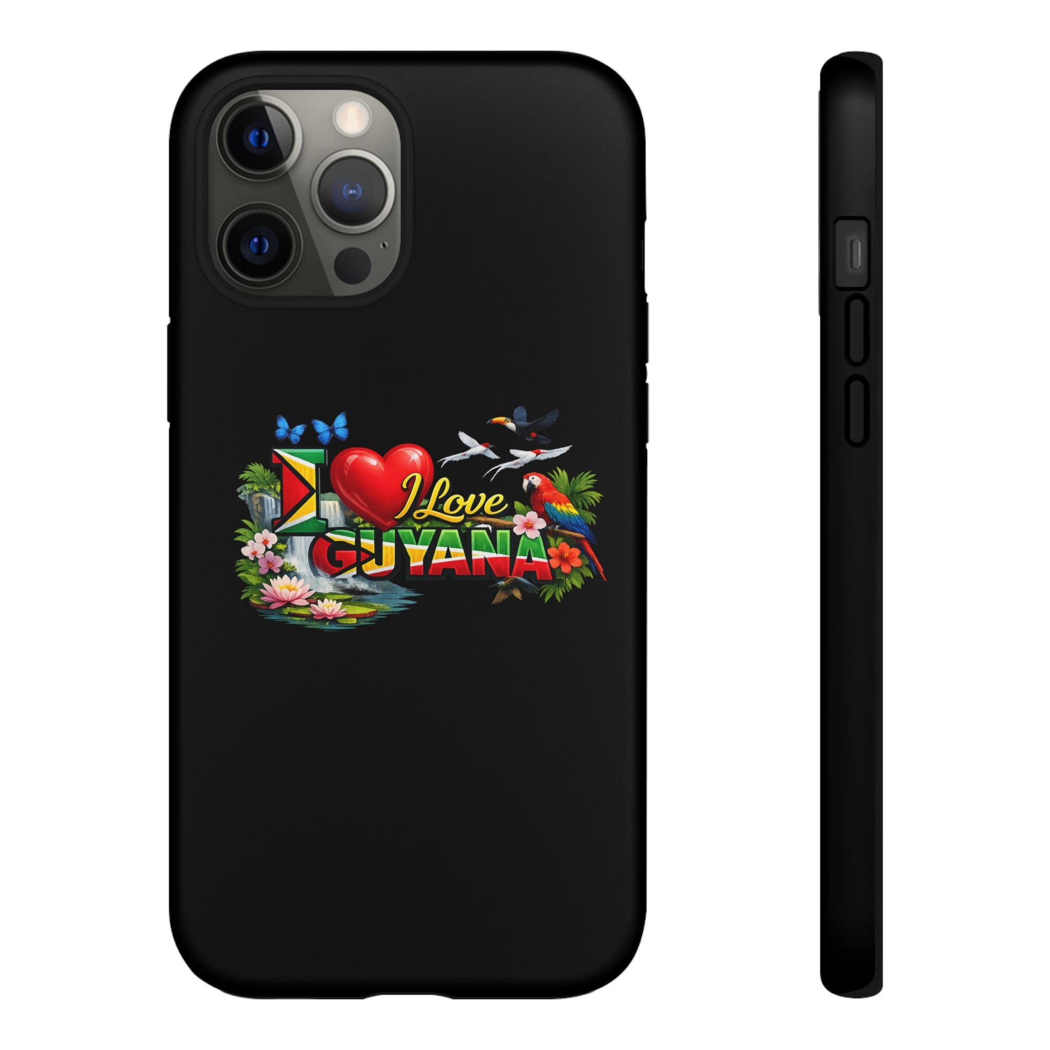 Phone case I Love Guyana Phone Case — Tough Protective Tropical Flag Design