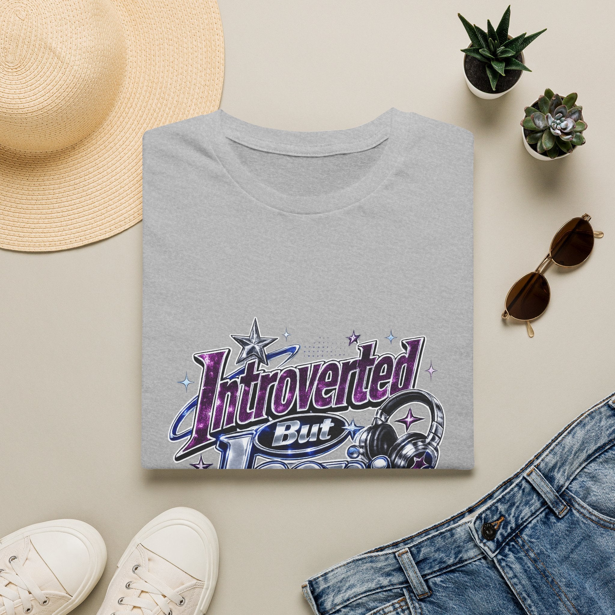 Introverted But Iconic T-Shirt – Retro Star Graphic Tee for Quiet Confidence