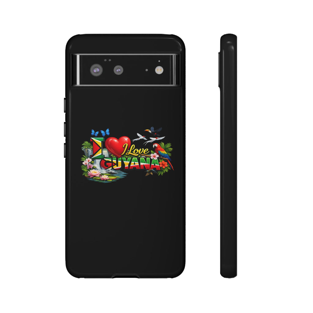 Phone case I Love Guyana Phone Case — Tough Protective Tropical Flag Design