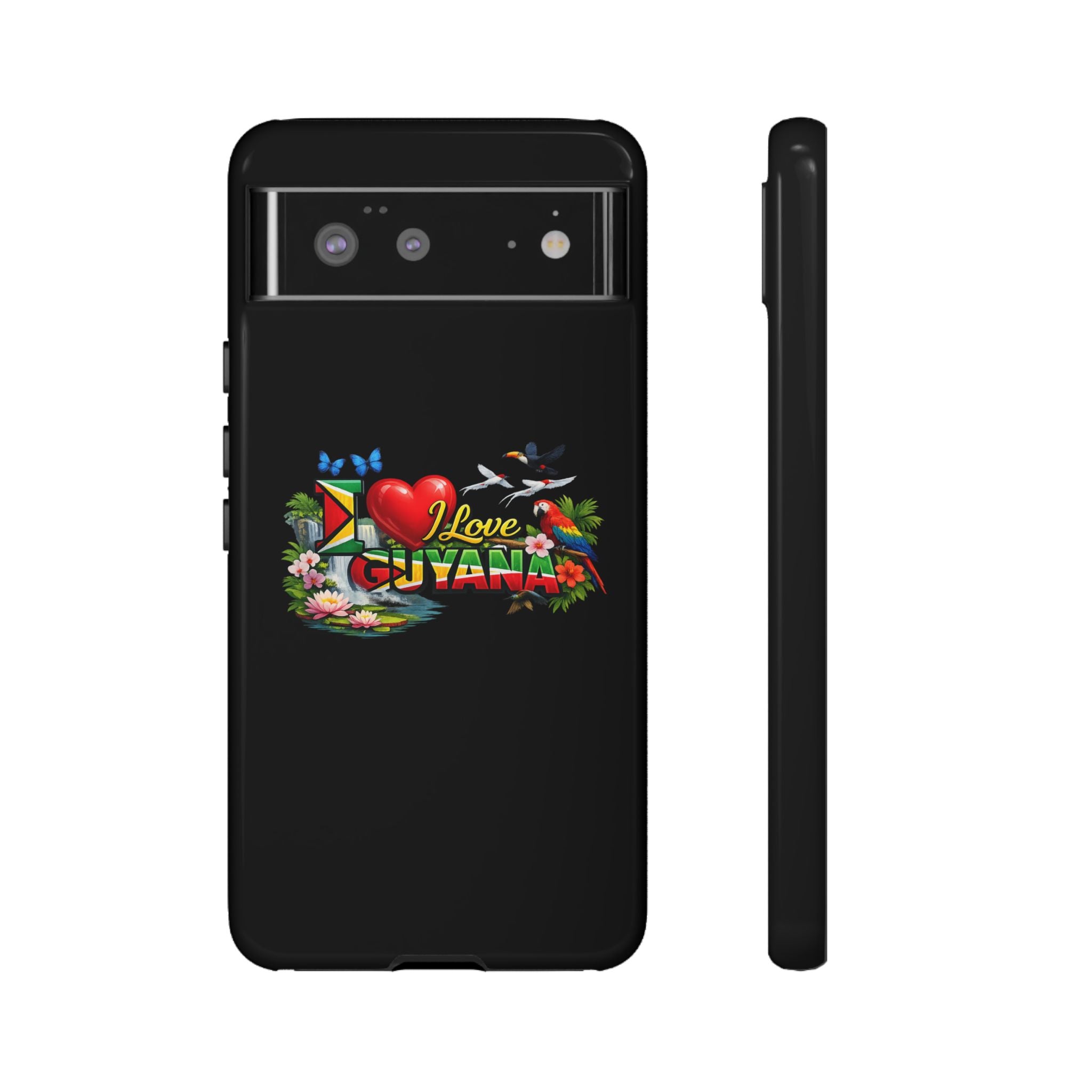 Phone case I Love Guyana Phone Case — Tough Protective Tropical Flag Design
