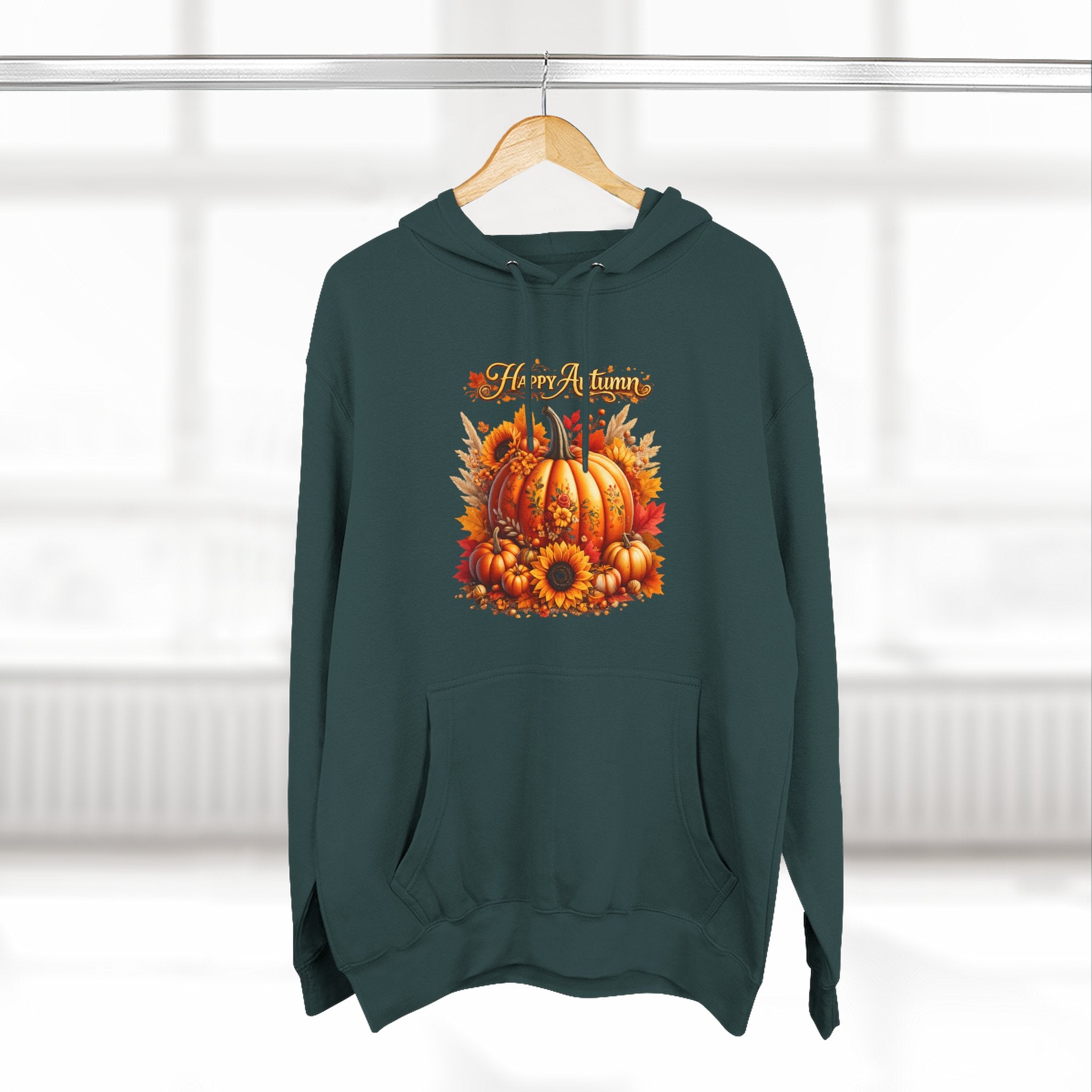 Autumn  - Fall Pumpkin Hoodie - Harvest Sunflower Fall Sweatshirt