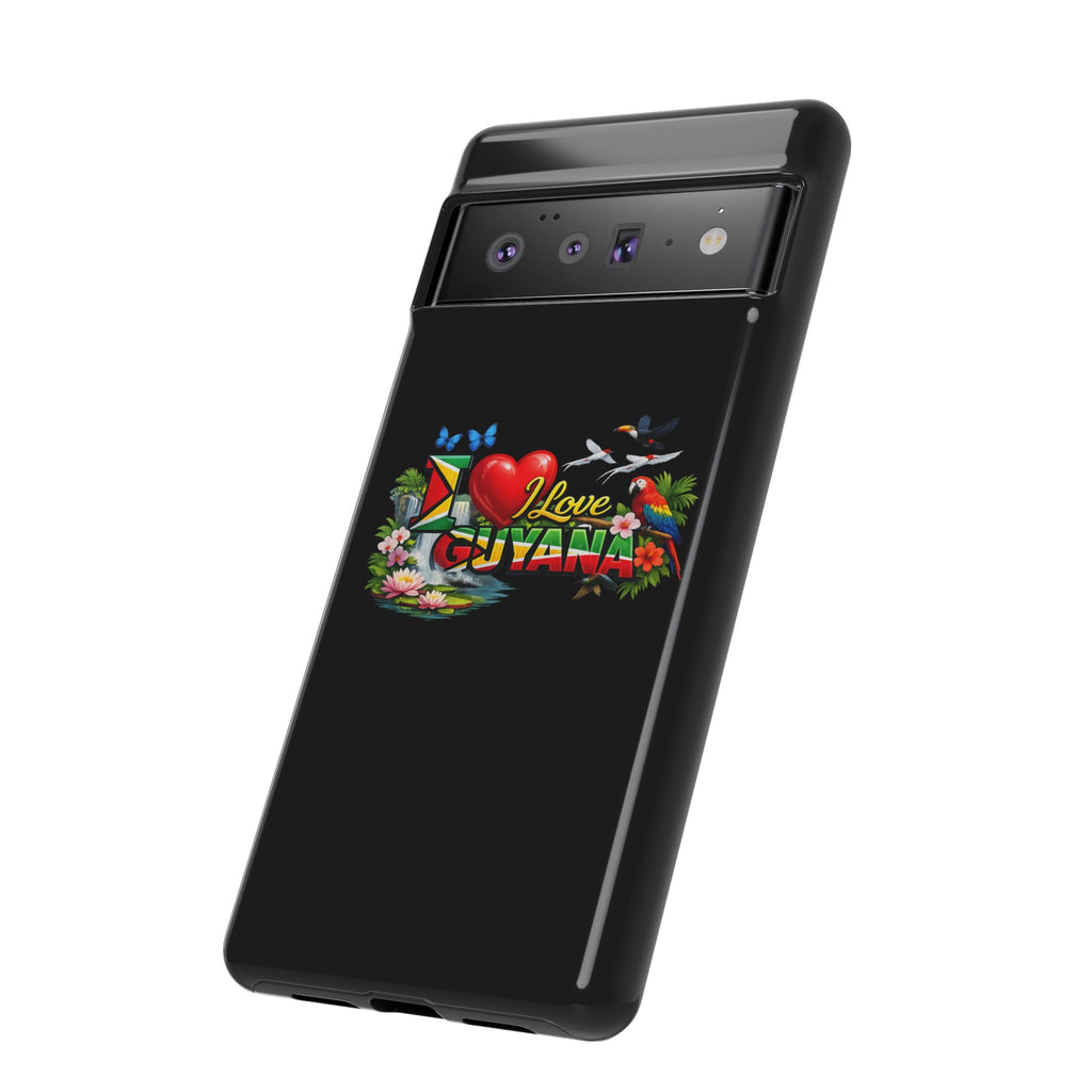 Phone case I Love Guyana Phone Case — Tough Protective Tropical Flag Design