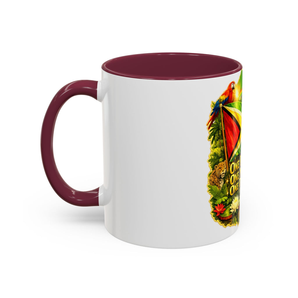 Coffee Mug souvenir that represents Guyana – "One People, One Nation, One Destiny" 11oz/15oz
