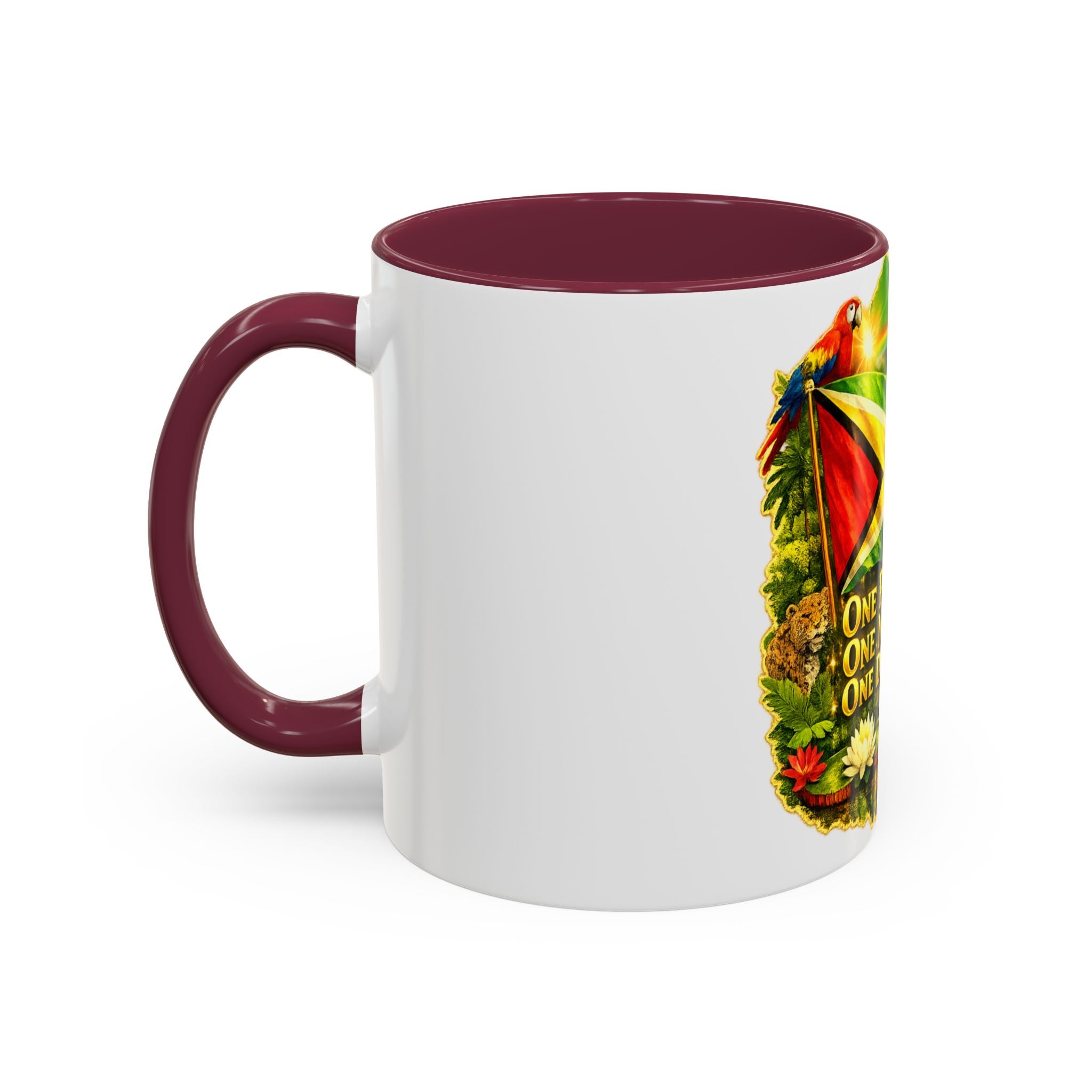 Coffee Mug souvenir that represents Guyana – "One People, One Nation, One Destiny" 11oz/15oz