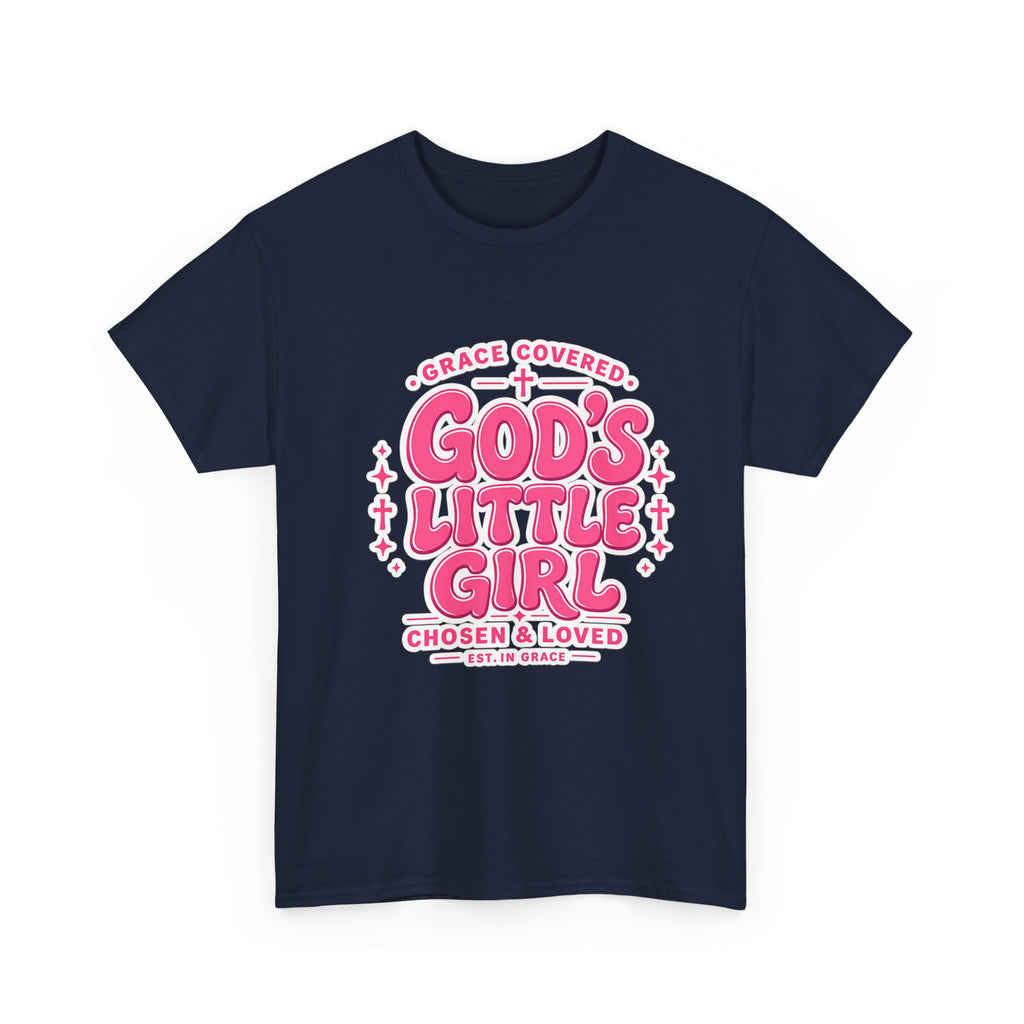 Faith T-Shirt God's Little Girl T-Shirt — Pink Faith Graphic Tee for Girls