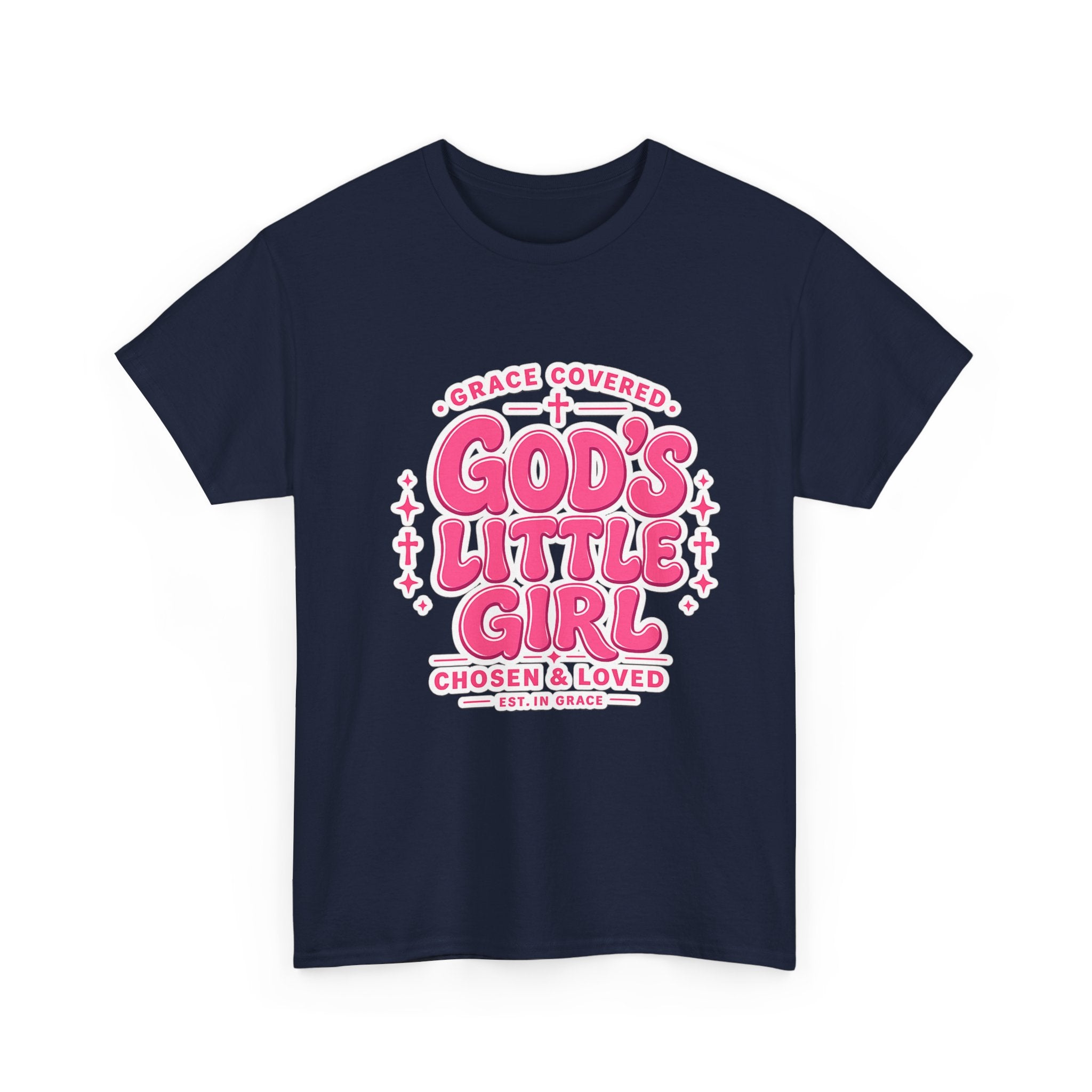 Faith T-Shirt God's Little Girl T-Shirt — Pink Faith Graphic Tee for Girls