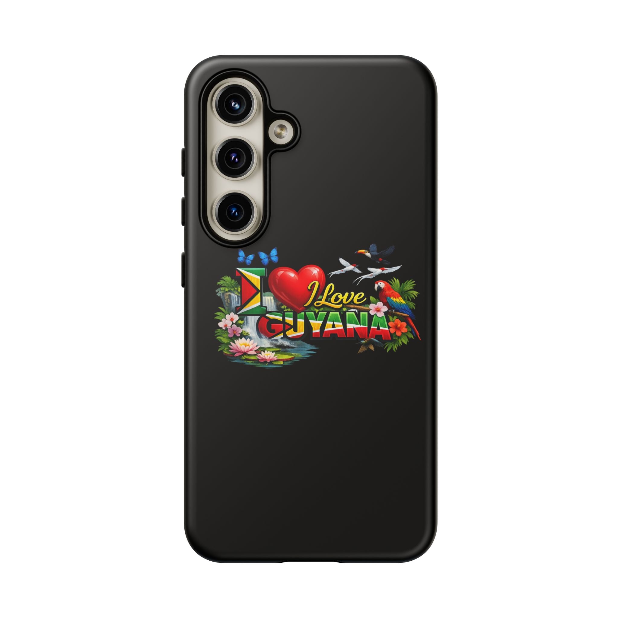 Phone case I Love Guyana Phone Case — Tough Protective Tropical Flag Design